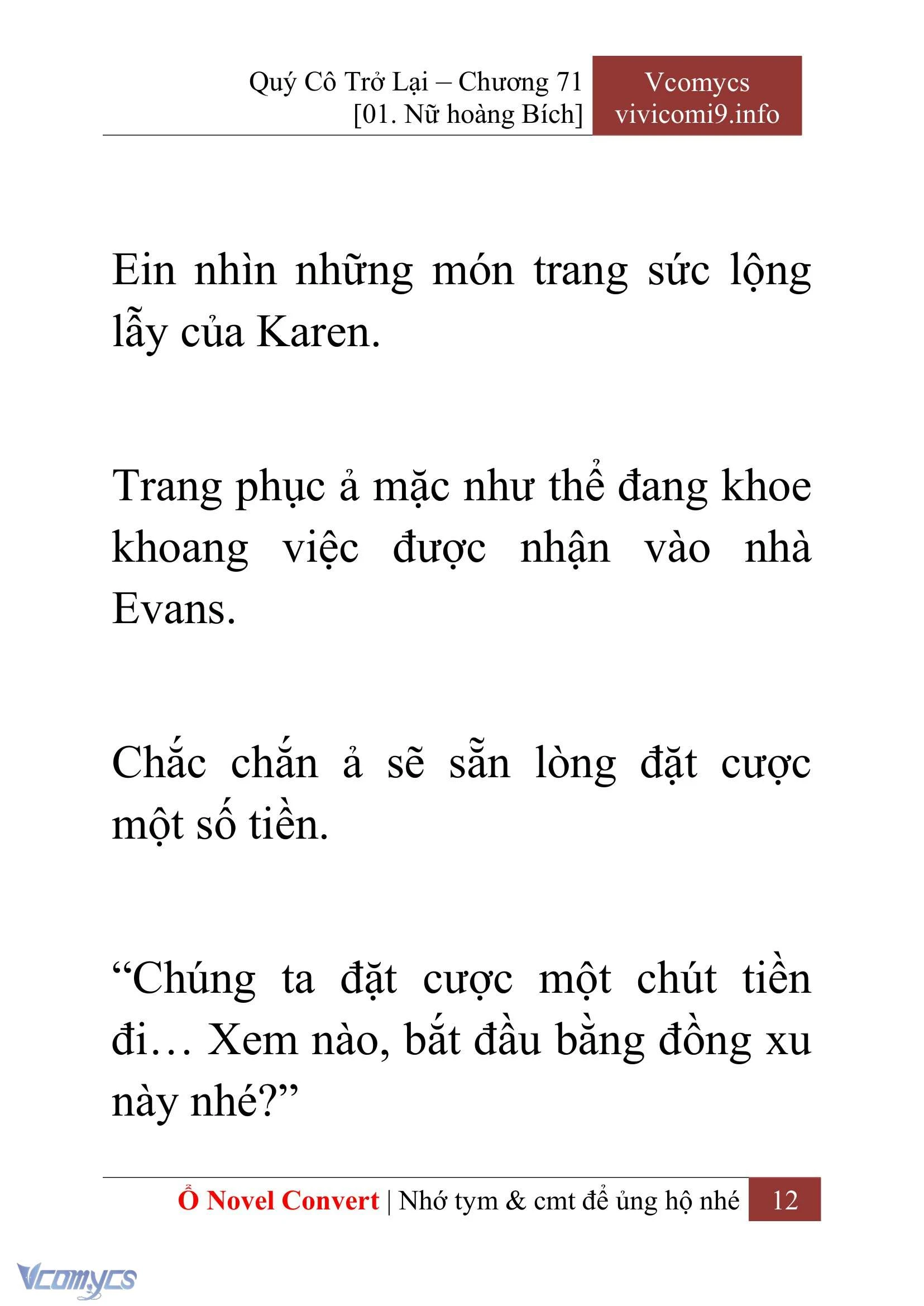 [Novel] Quý Cô Trở Lại Chapter  71 - 14