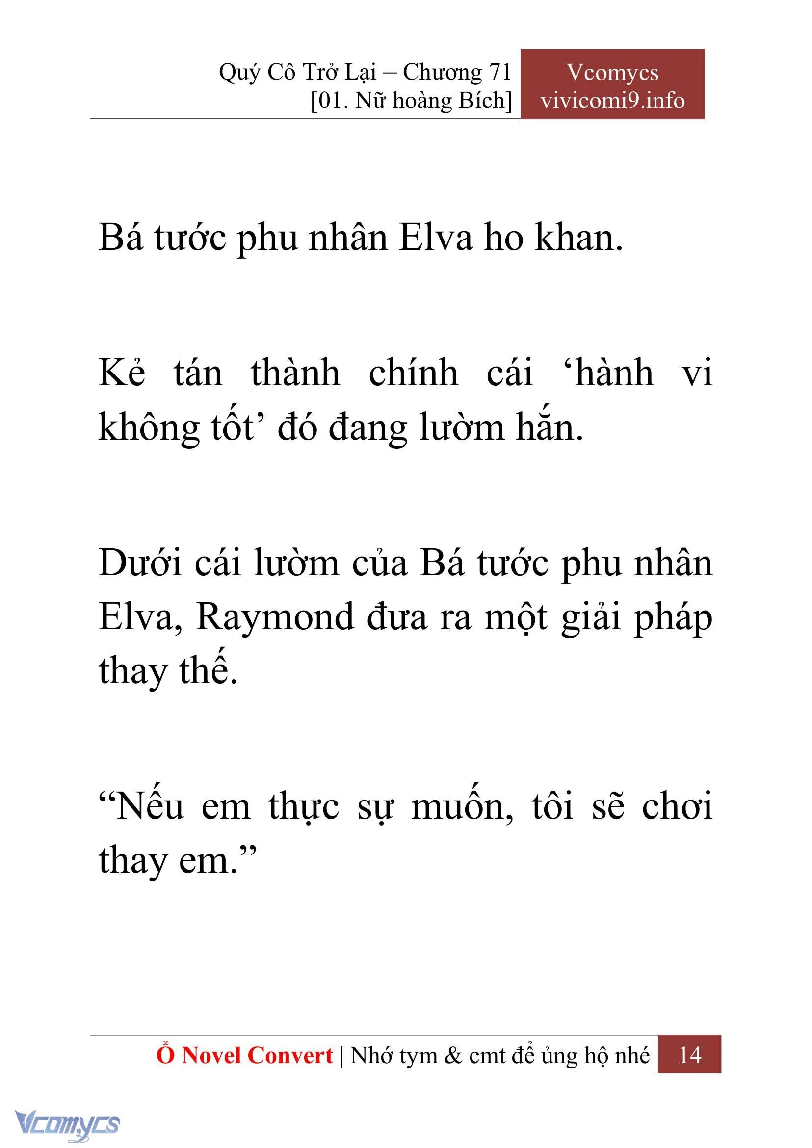 [Novel] Quý Cô Trở Lại Chapter  71 - 16