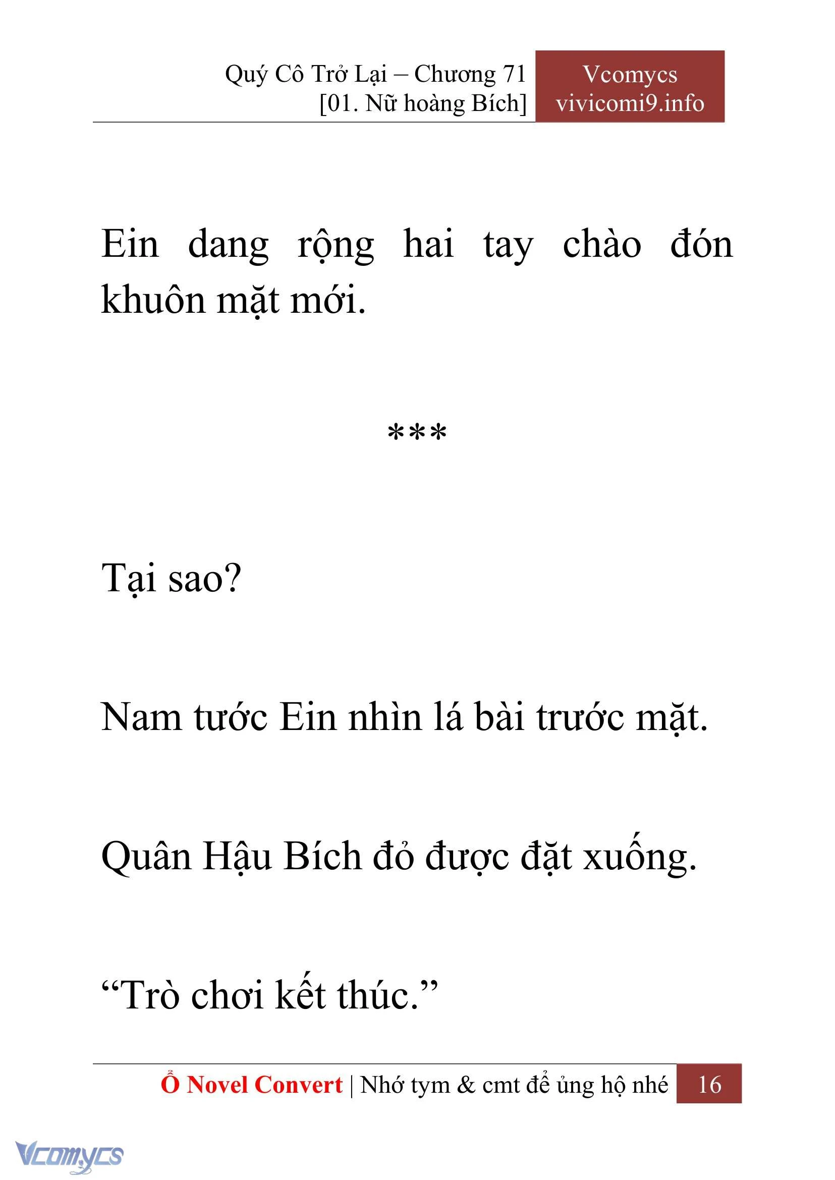 [Novel] Quý Cô Trở Lại Chapter  71 - 18