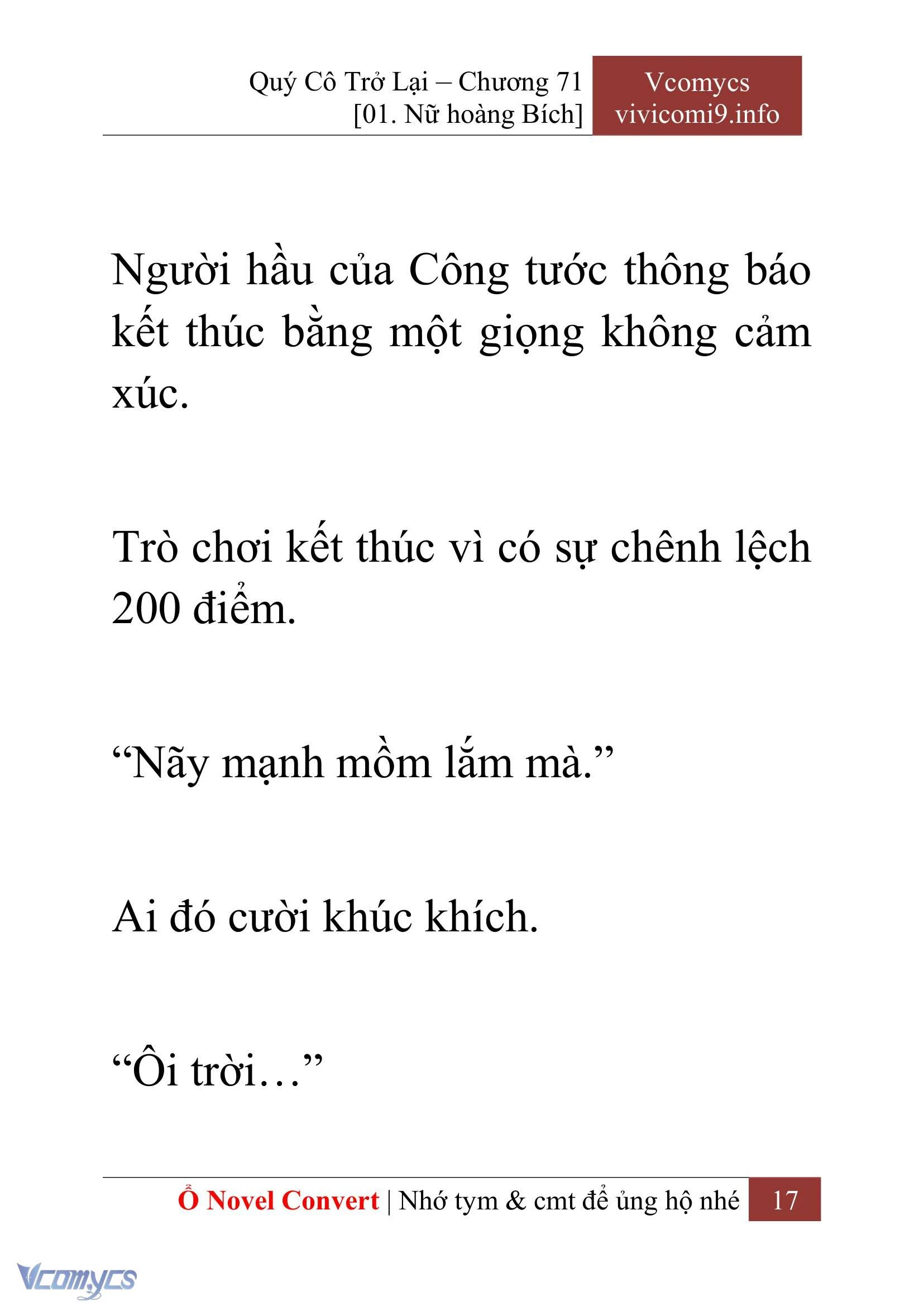 [Novel] Quý Cô Trở Lại Chapter  71 - 19