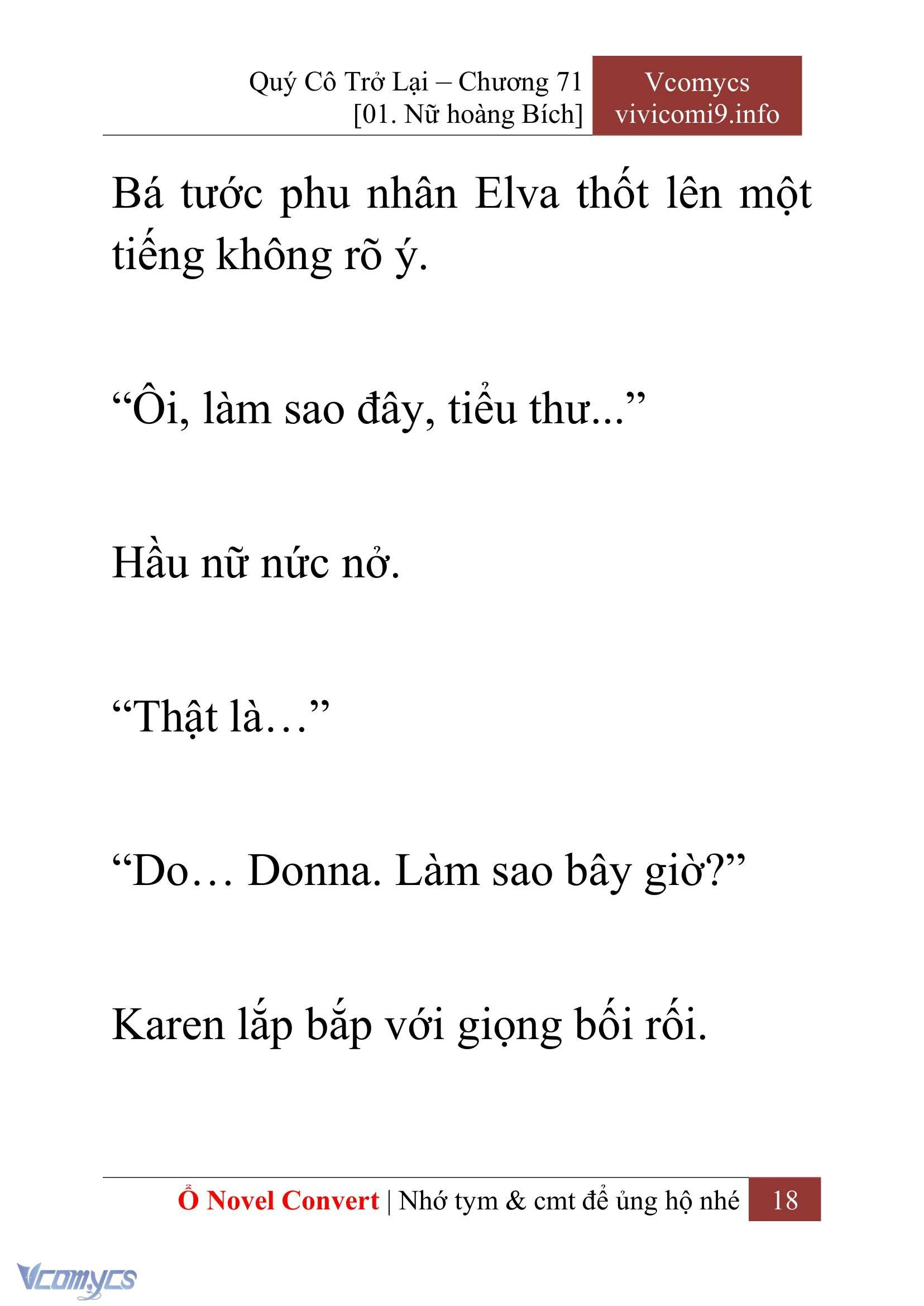 [Novel] Quý Cô Trở Lại Chapter  71 - 20