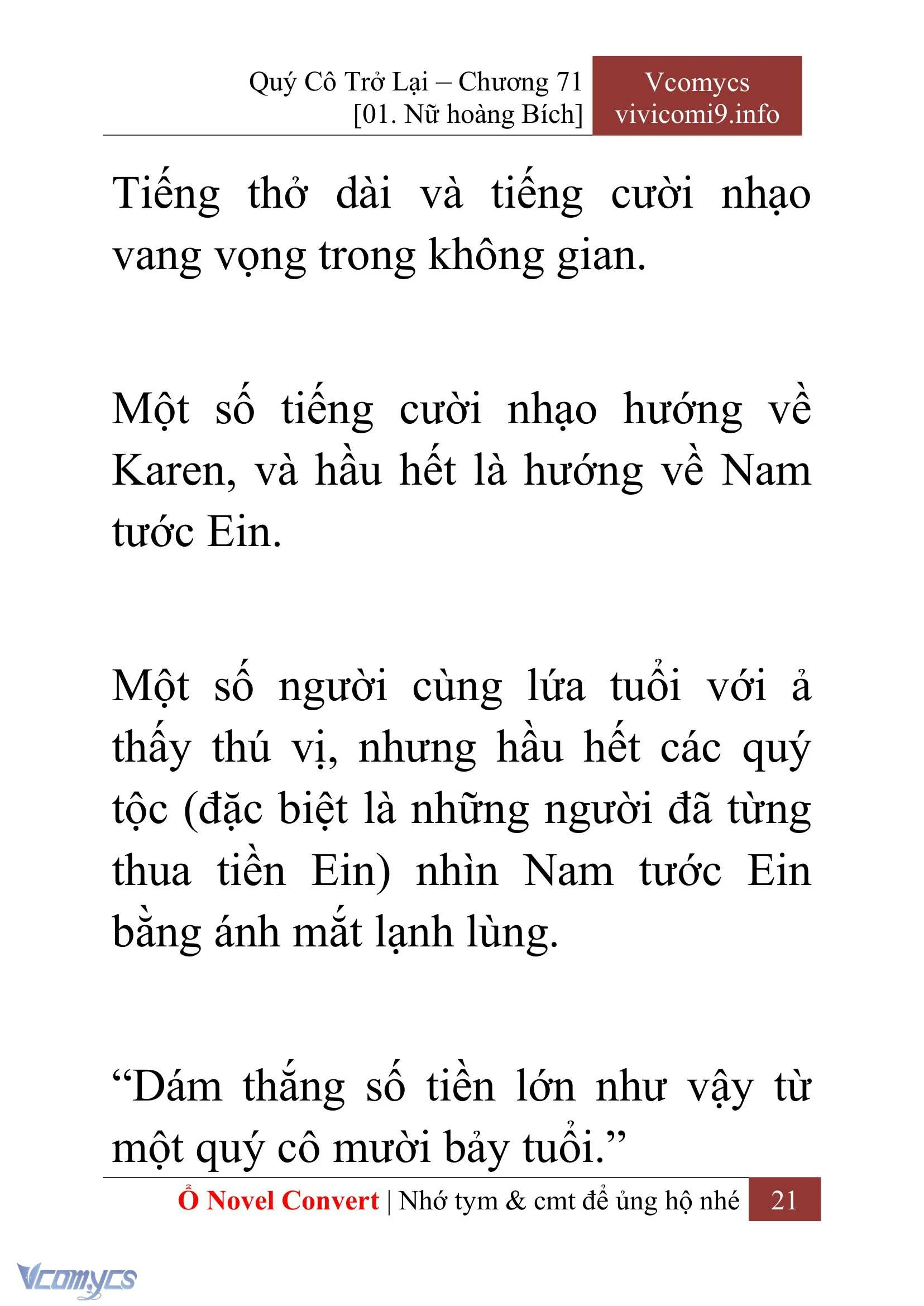 [Novel] Quý Cô Trở Lại Chapter  71 - 23