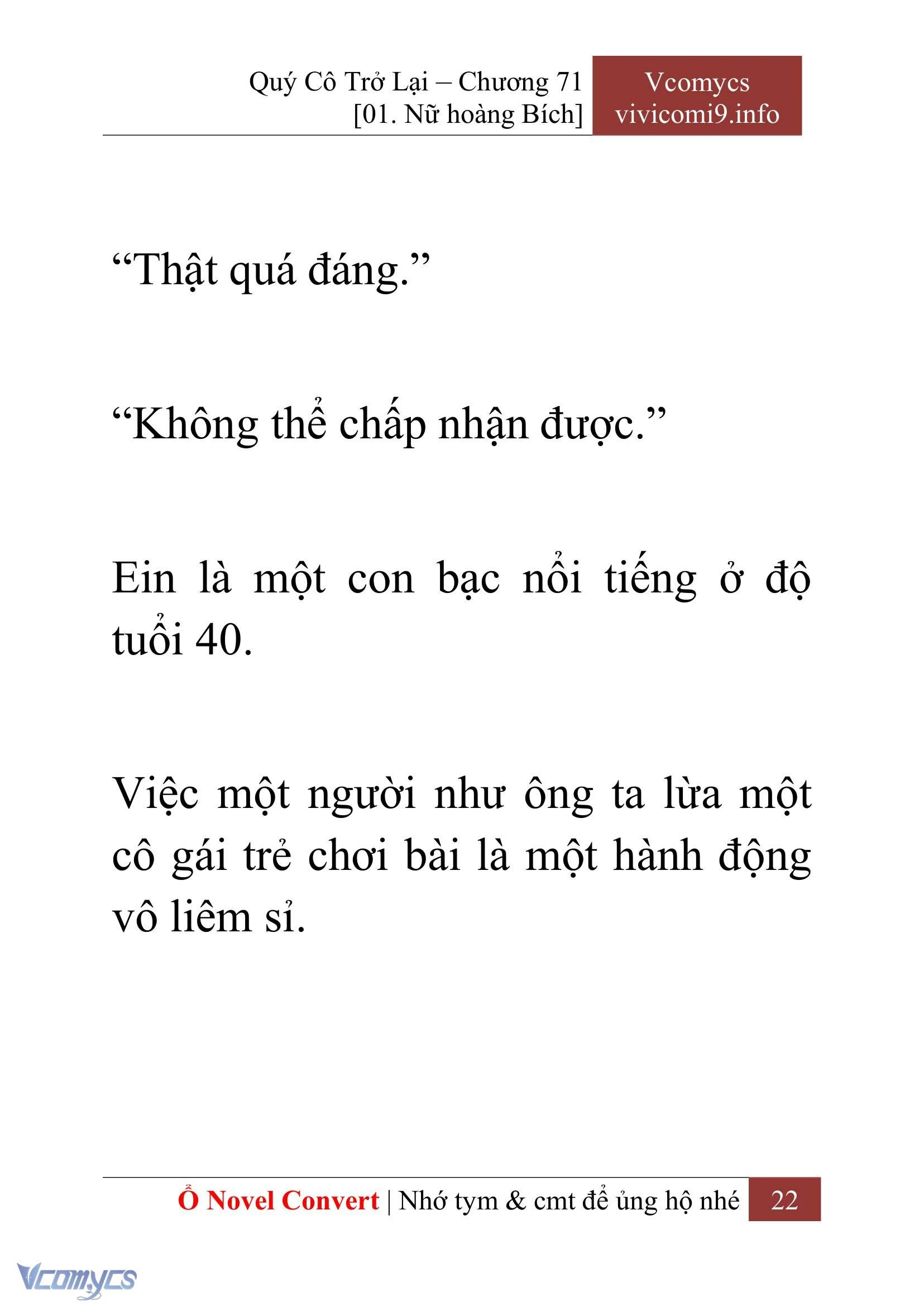 [Novel] Quý Cô Trở Lại Chapter  71 - 24