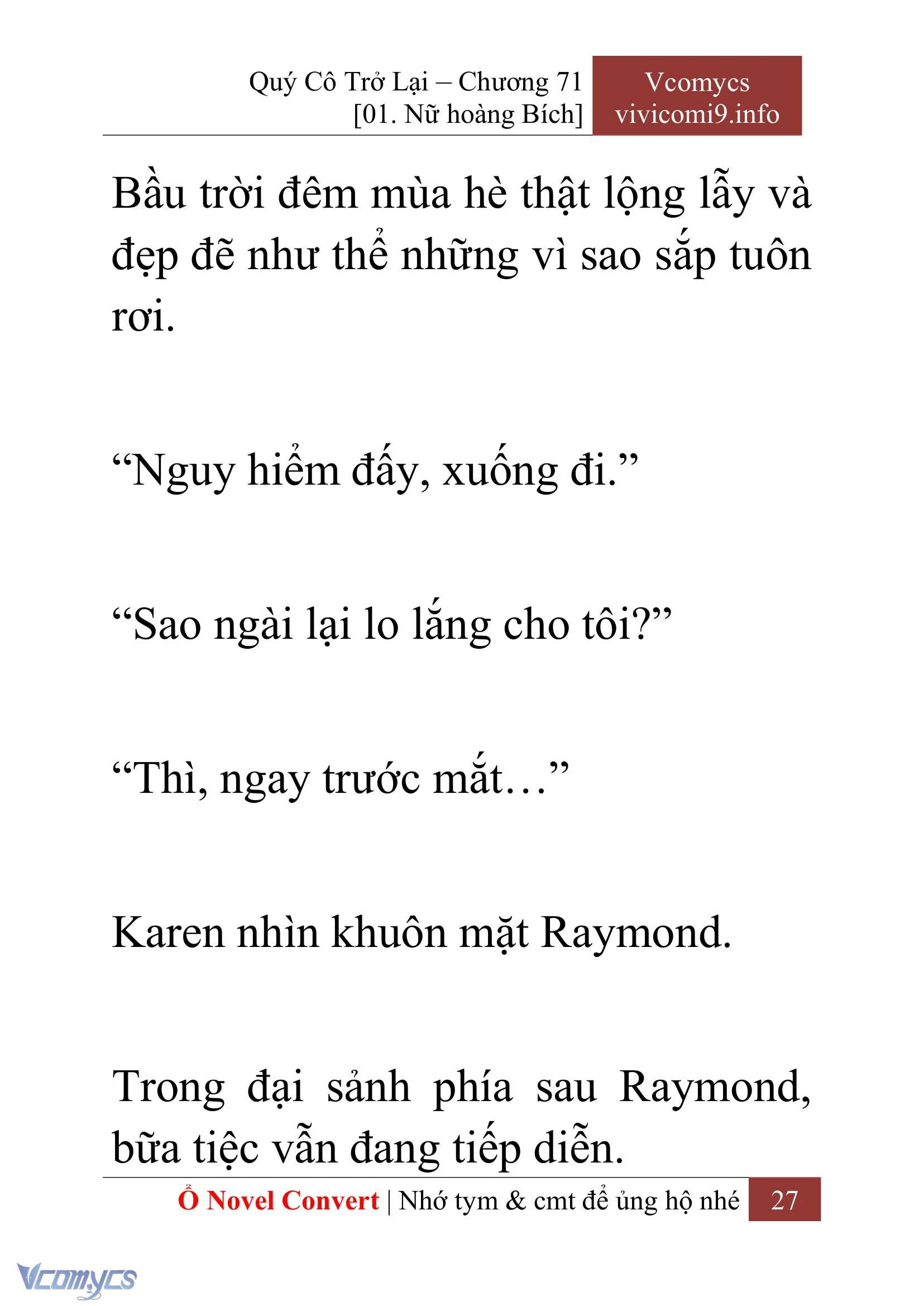 [Novel] Quý Cô Trở Lại Chapter  71 - 29