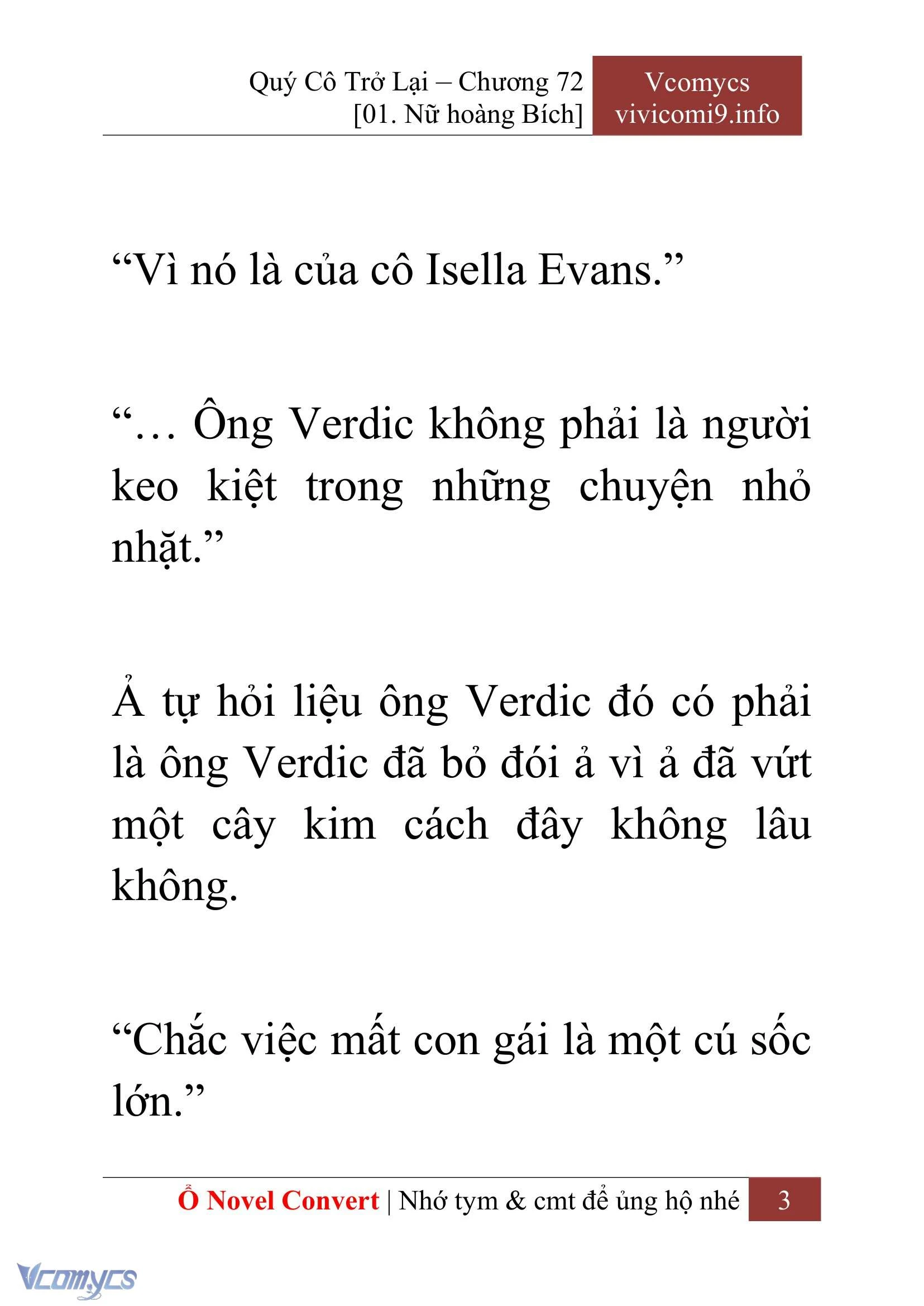 [Novel] Quý Cô Trở Lại Chapter  72 - 5