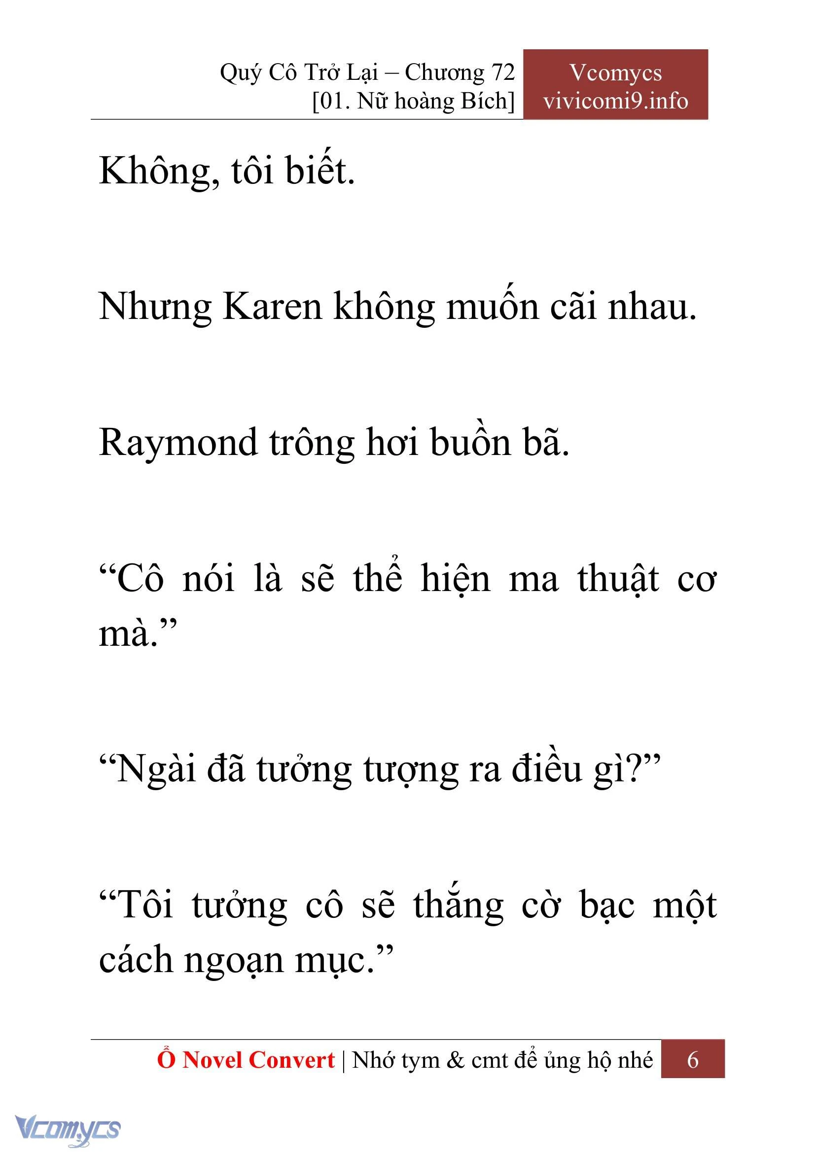 [Novel] Quý Cô Trở Lại Chapter  72 - 8