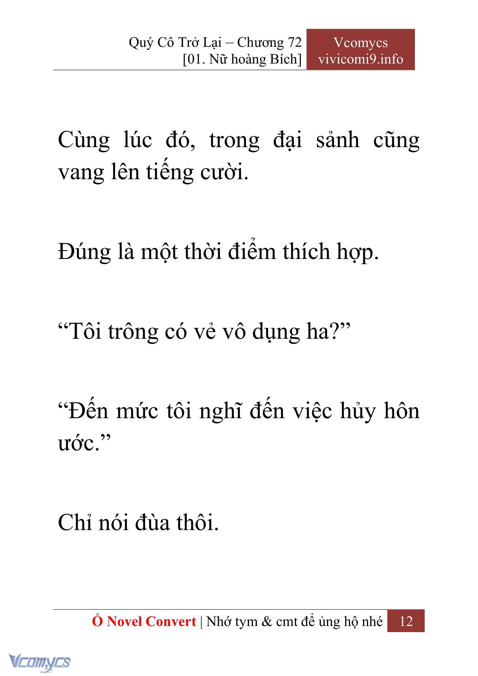[Novel] Quý Cô Trở Lại Chapter  72 - 14