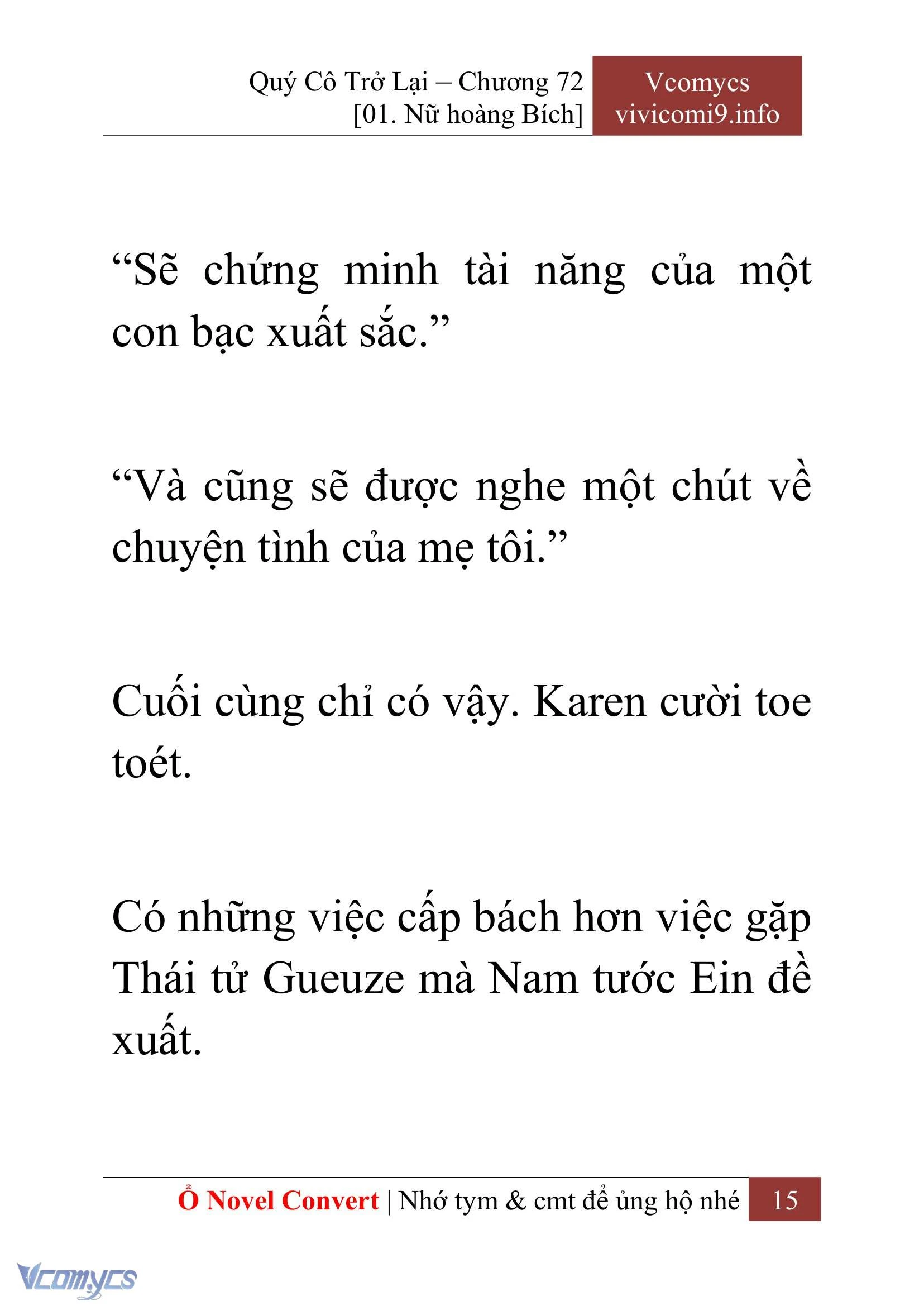 [Novel] Quý Cô Trở Lại Chapter  72 - 17
