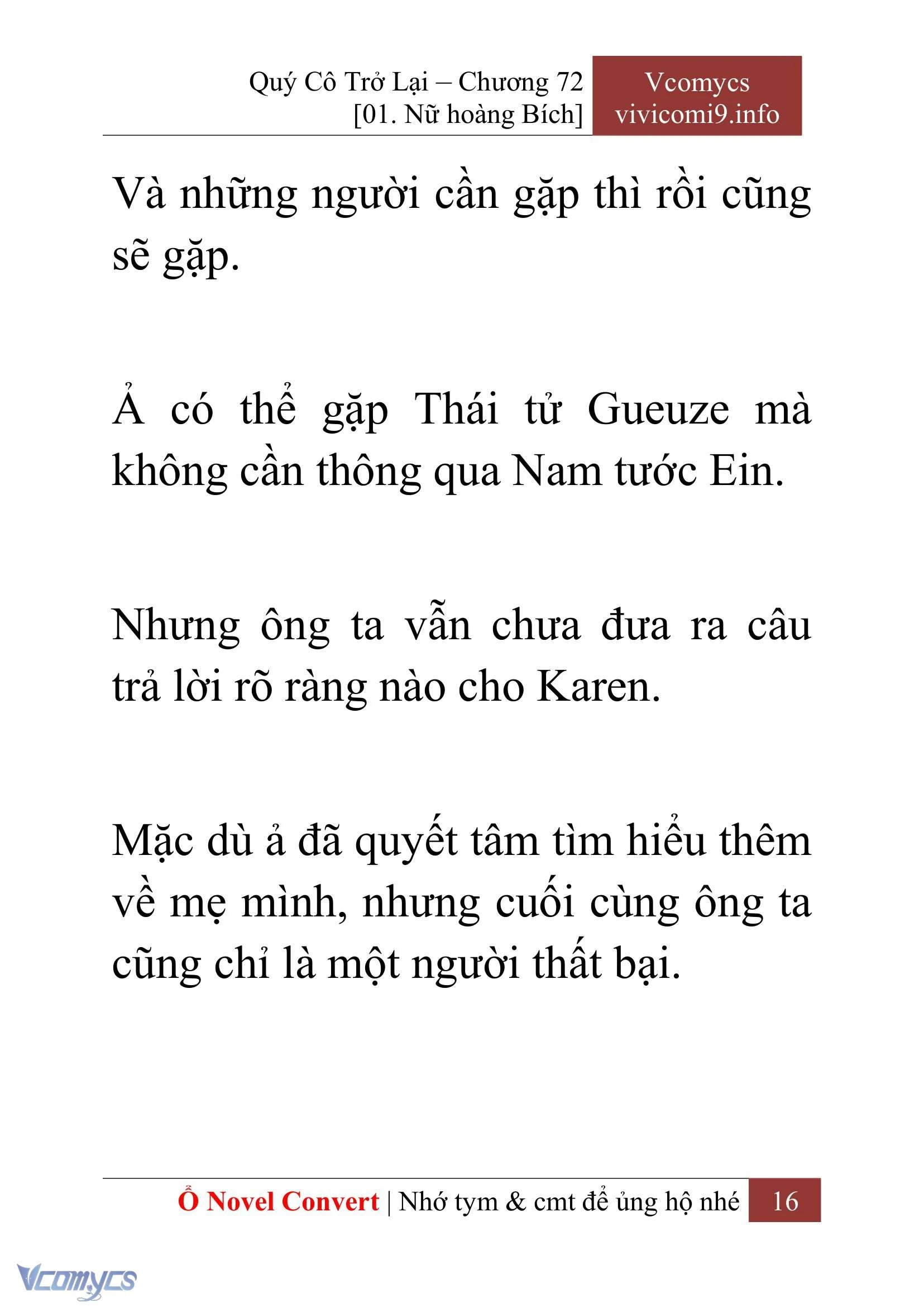 [Novel] Quý Cô Trở Lại Chapter  72 - 18