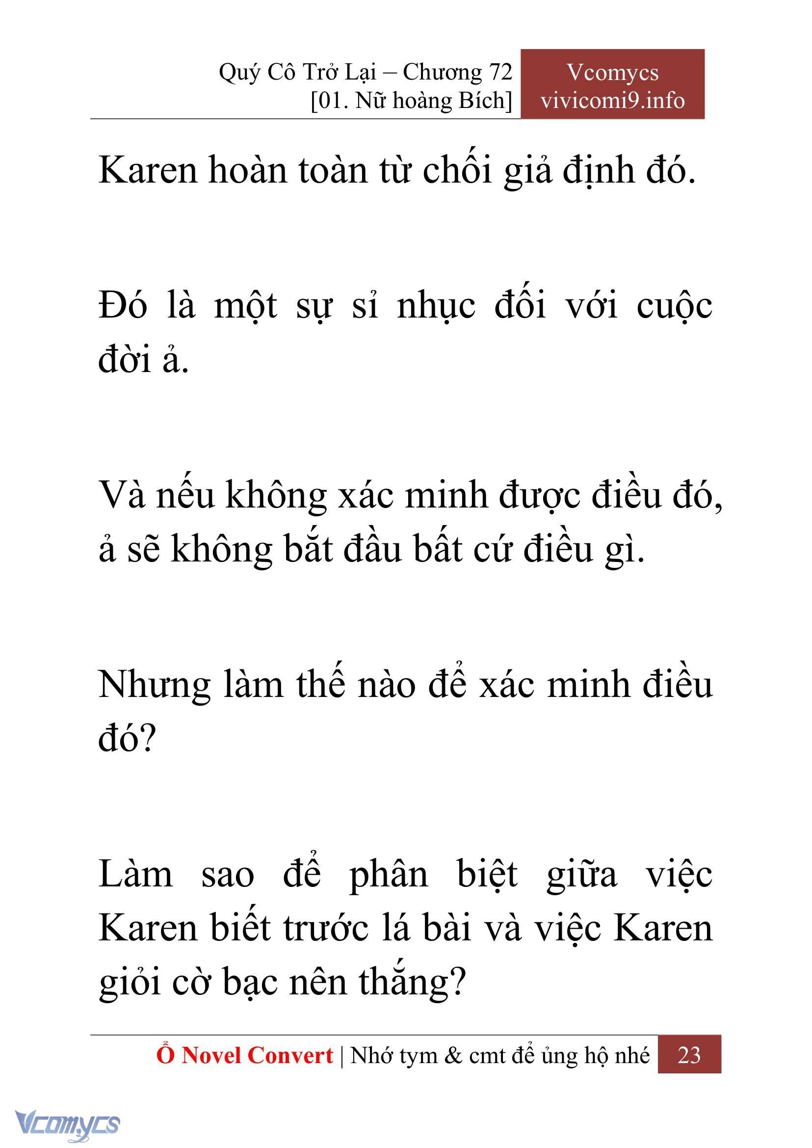 [Novel] Quý Cô Trở Lại Chapter  72 - 25