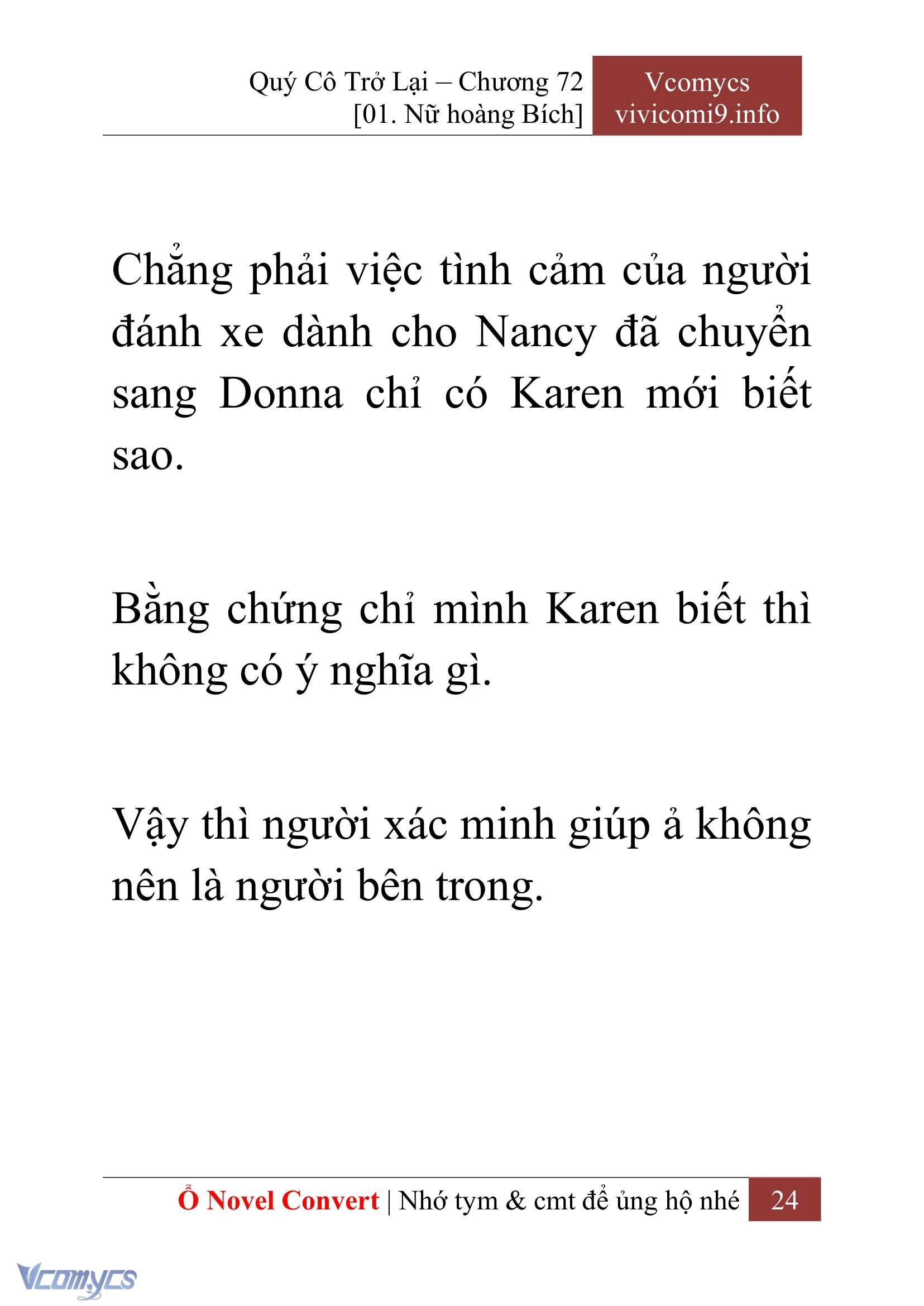 [Novel] Quý Cô Trở Lại Chapter  72 - 26