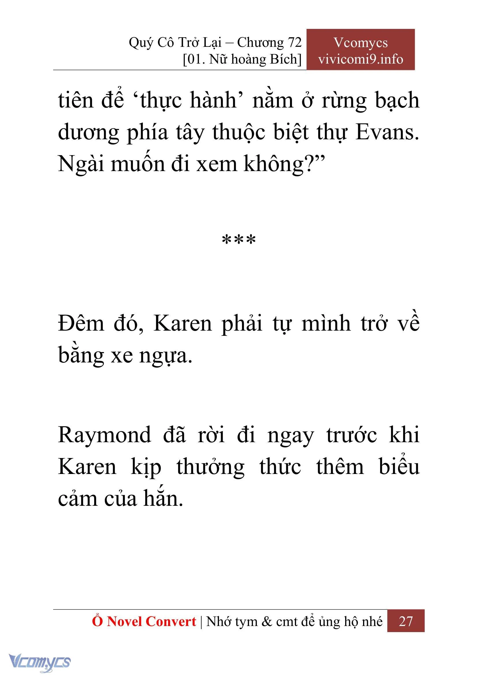 [Novel] Quý Cô Trở Lại Chapter  72 - 29