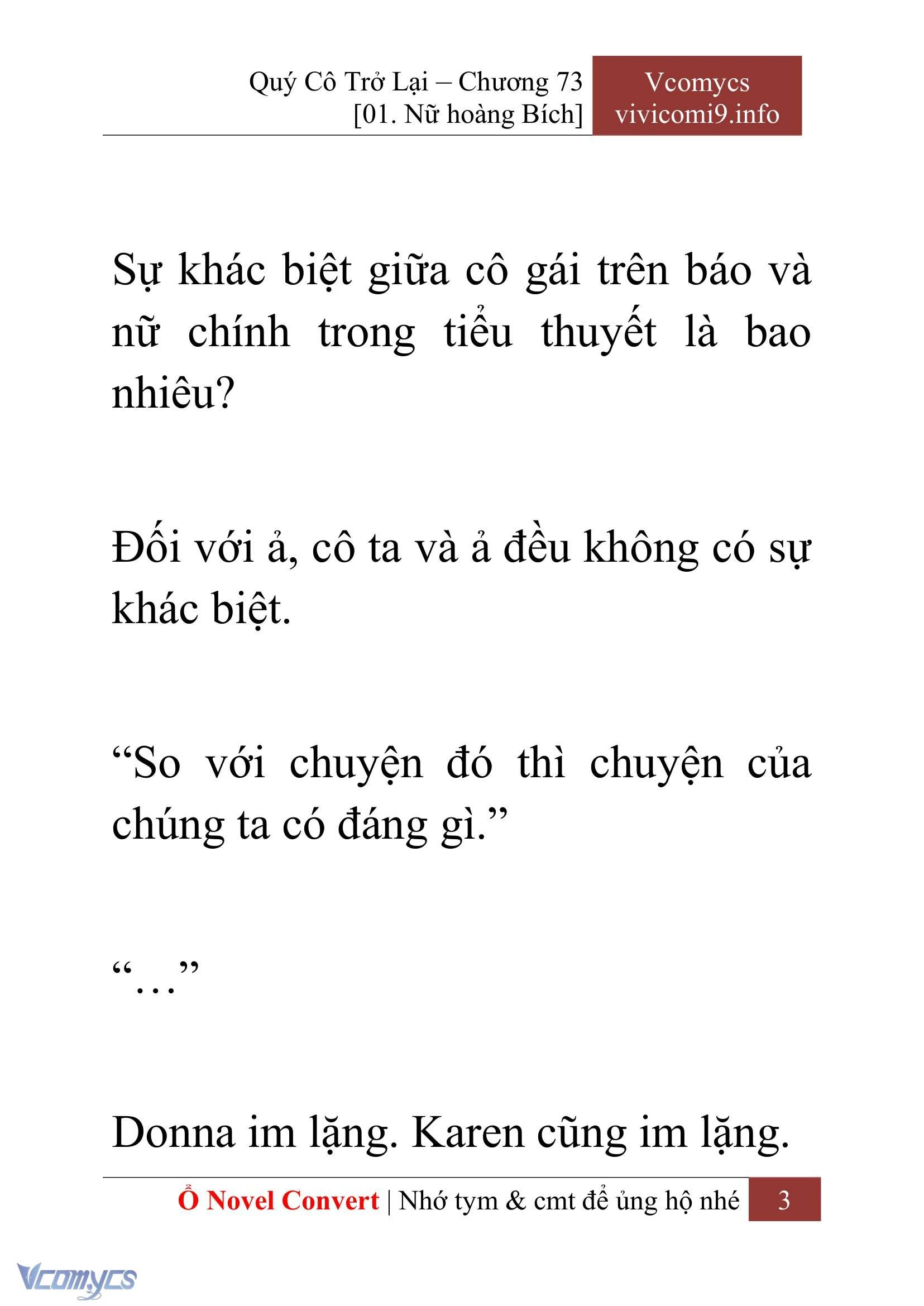 [Novel] Quý Cô Trở Lại Chapter  73 - 5