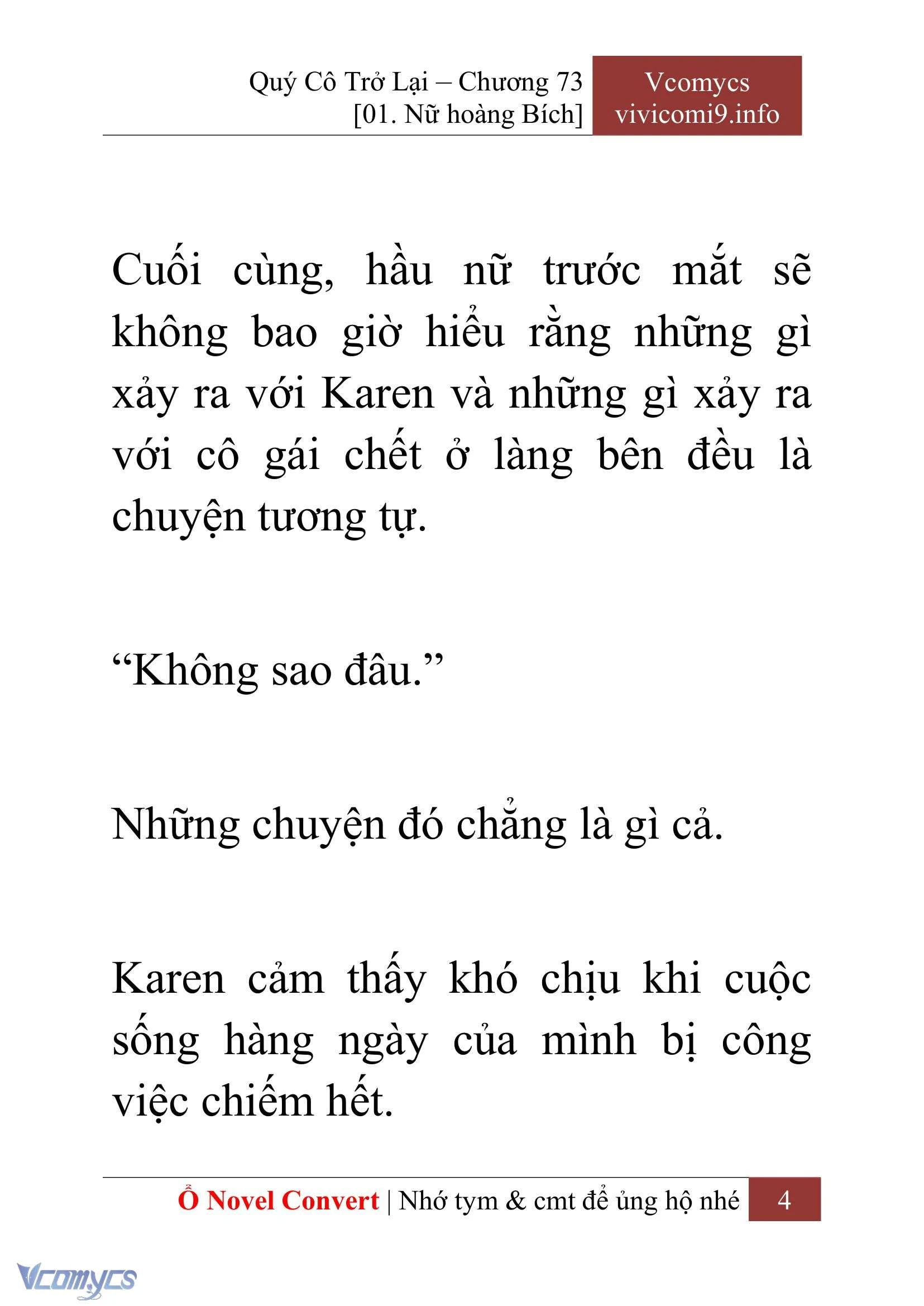 [Novel] Quý Cô Trở Lại Chapter  73 - 6