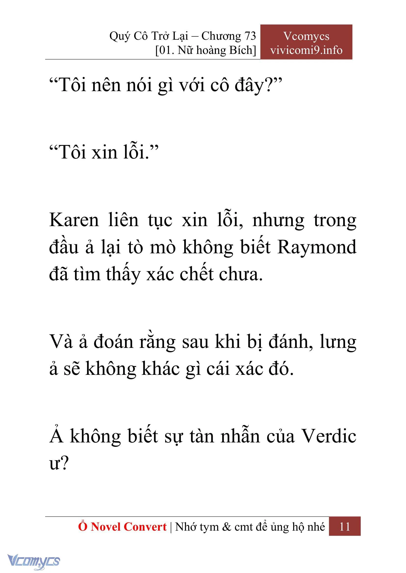 [Novel] Quý Cô Trở Lại Chapter  73 - 13