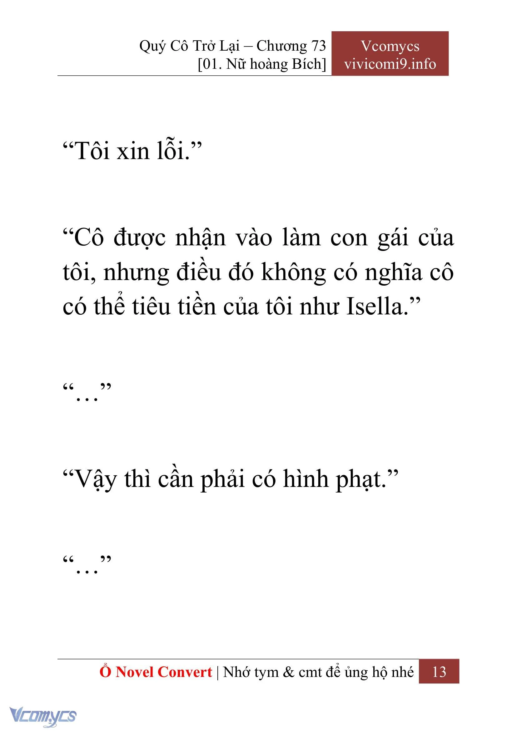 [Novel] Quý Cô Trở Lại Chapter  73 - 15