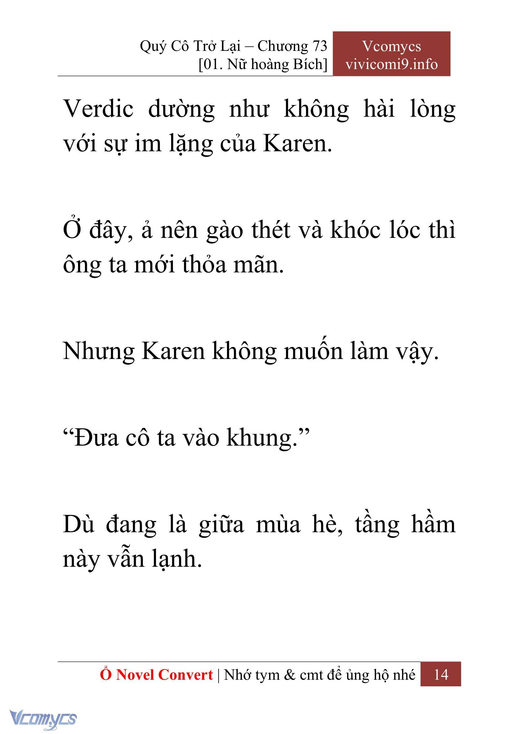 [Novel] Quý Cô Trở Lại Chapter  73 - 16