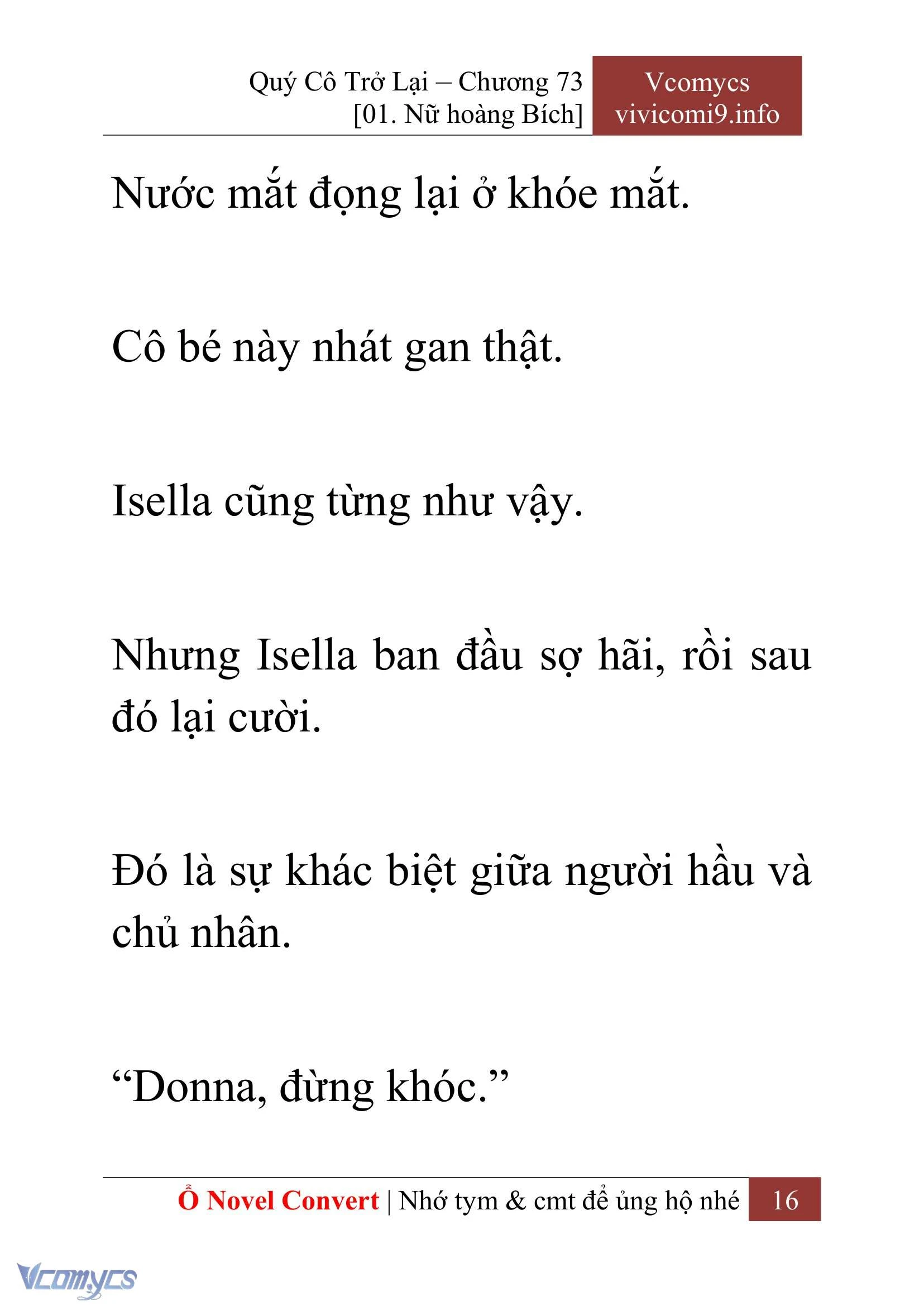 [Novel] Quý Cô Trở Lại Chapter  73 - 18