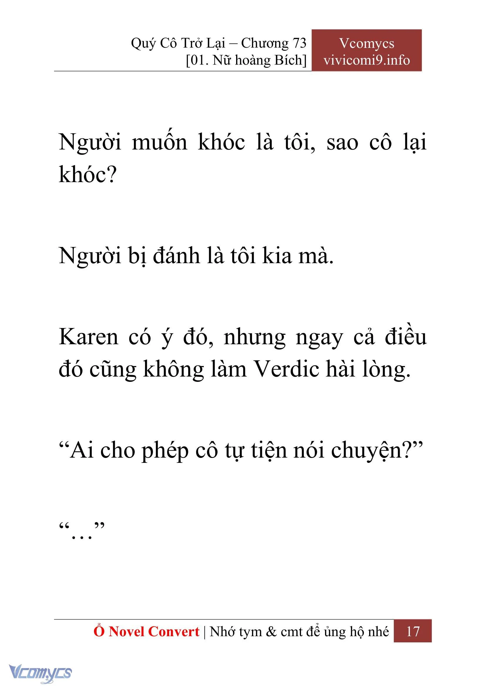 [Novel] Quý Cô Trở Lại Chapter  73 - 19