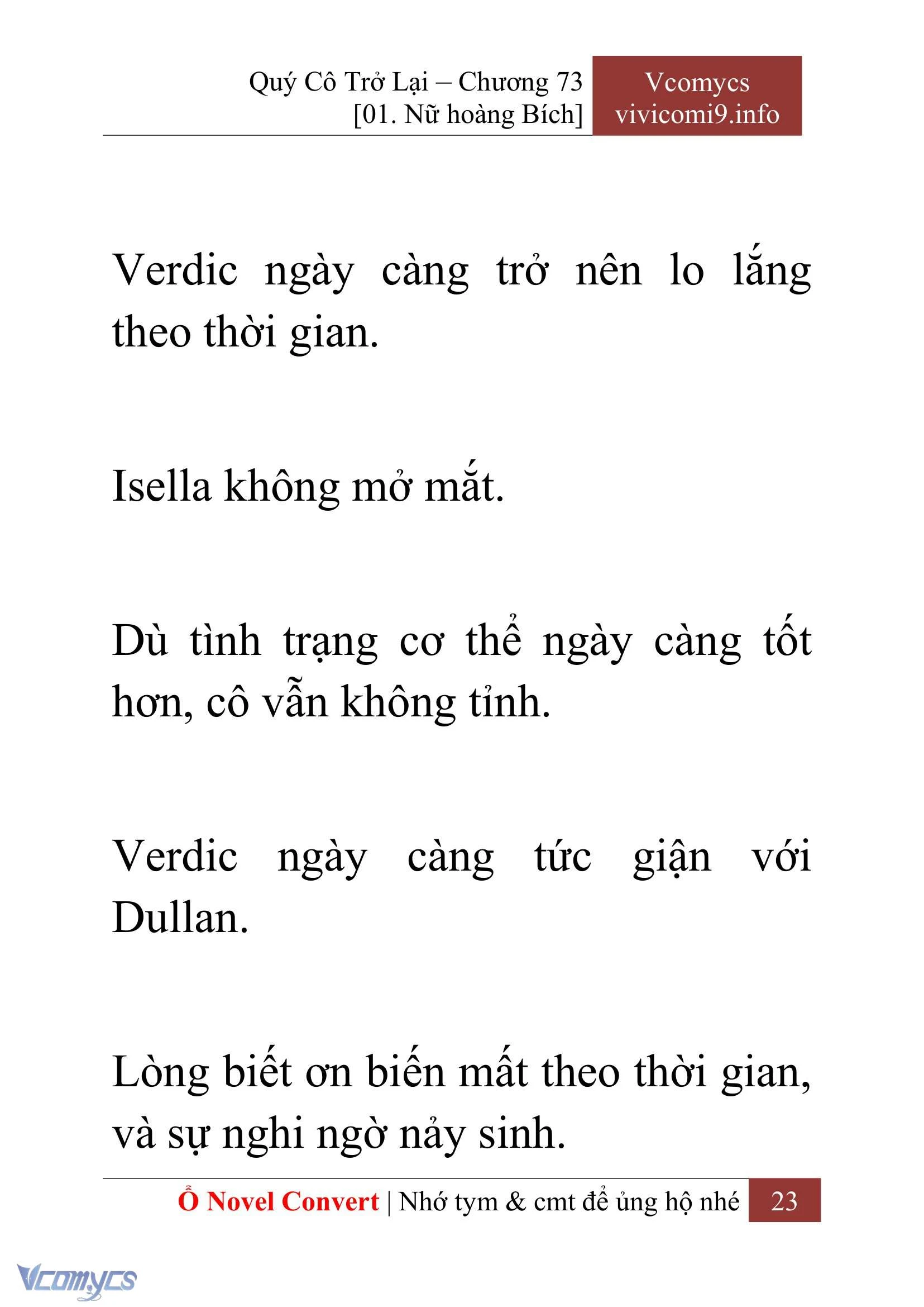 [Novel] Quý Cô Trở Lại Chapter  73 - 25