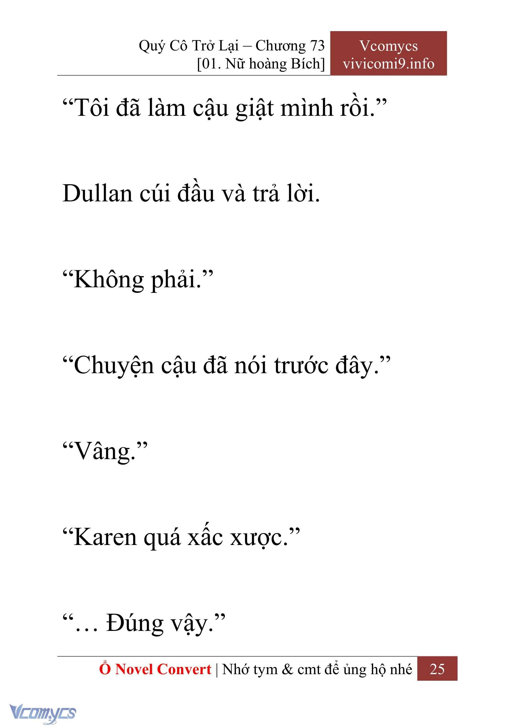 [Novel] Quý Cô Trở Lại Chapter  73 - 27