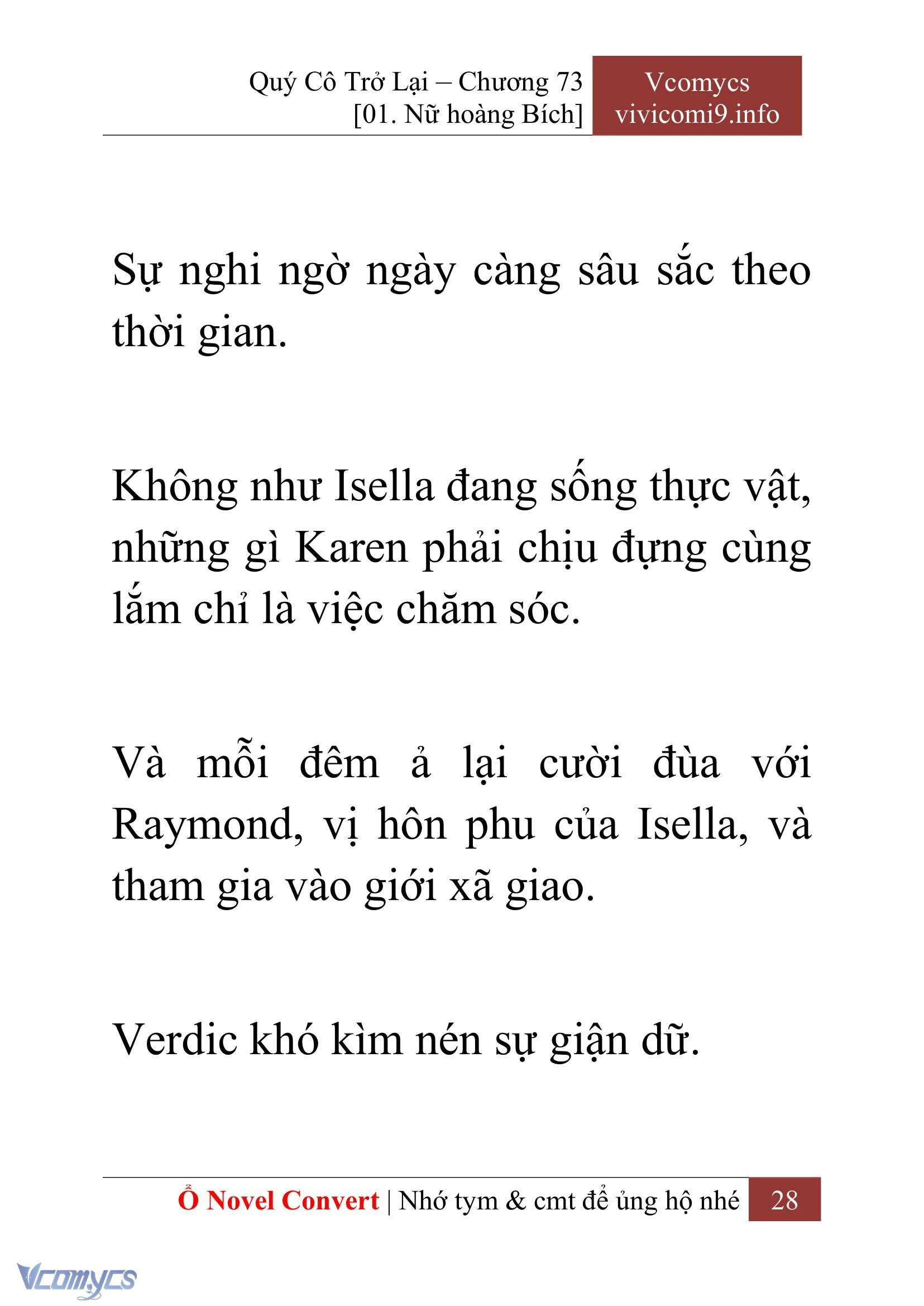 [Novel] Quý Cô Trở Lại Chapter  73 - 30