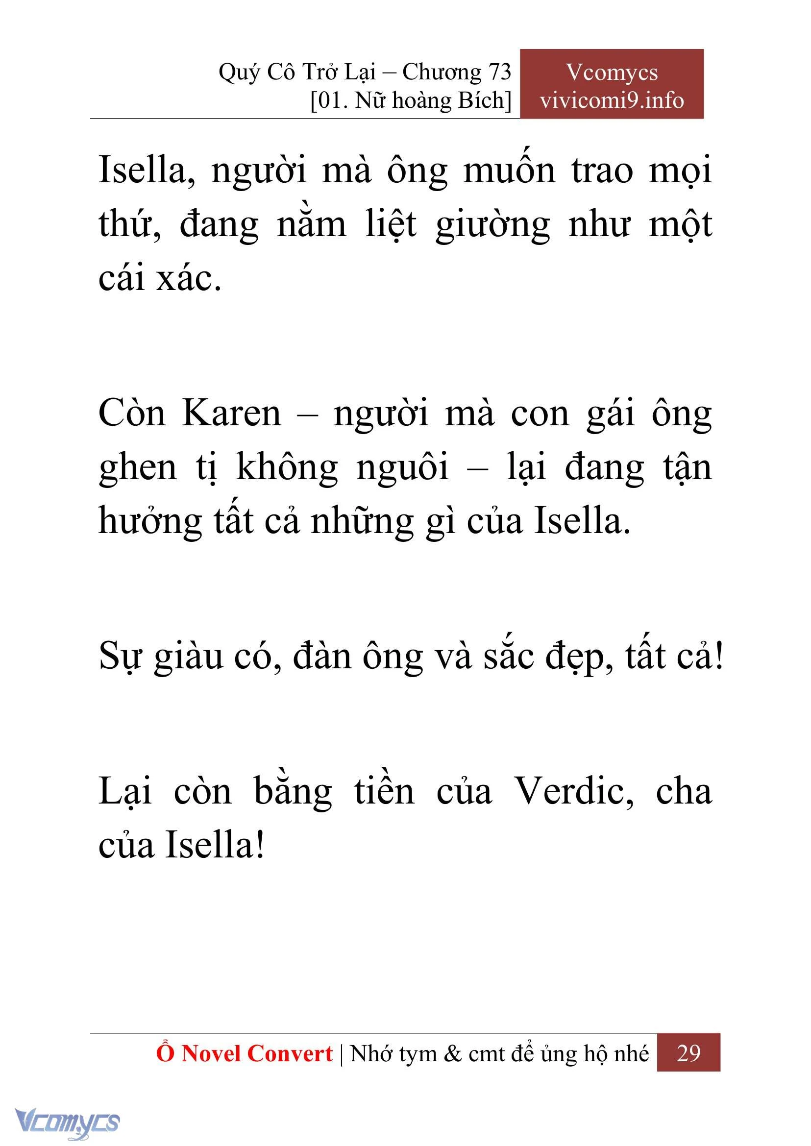[Novel] Quý Cô Trở Lại Chapter  73 - 31