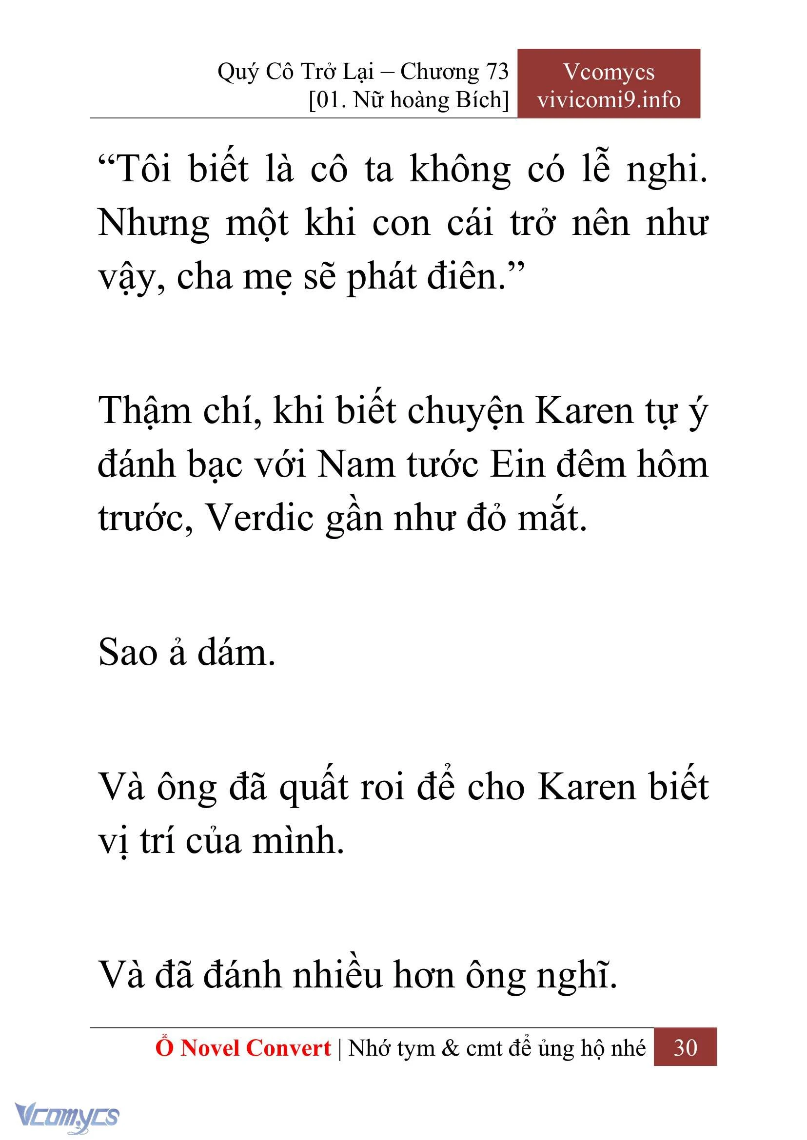 [Novel] Quý Cô Trở Lại Chapter  73 - 32