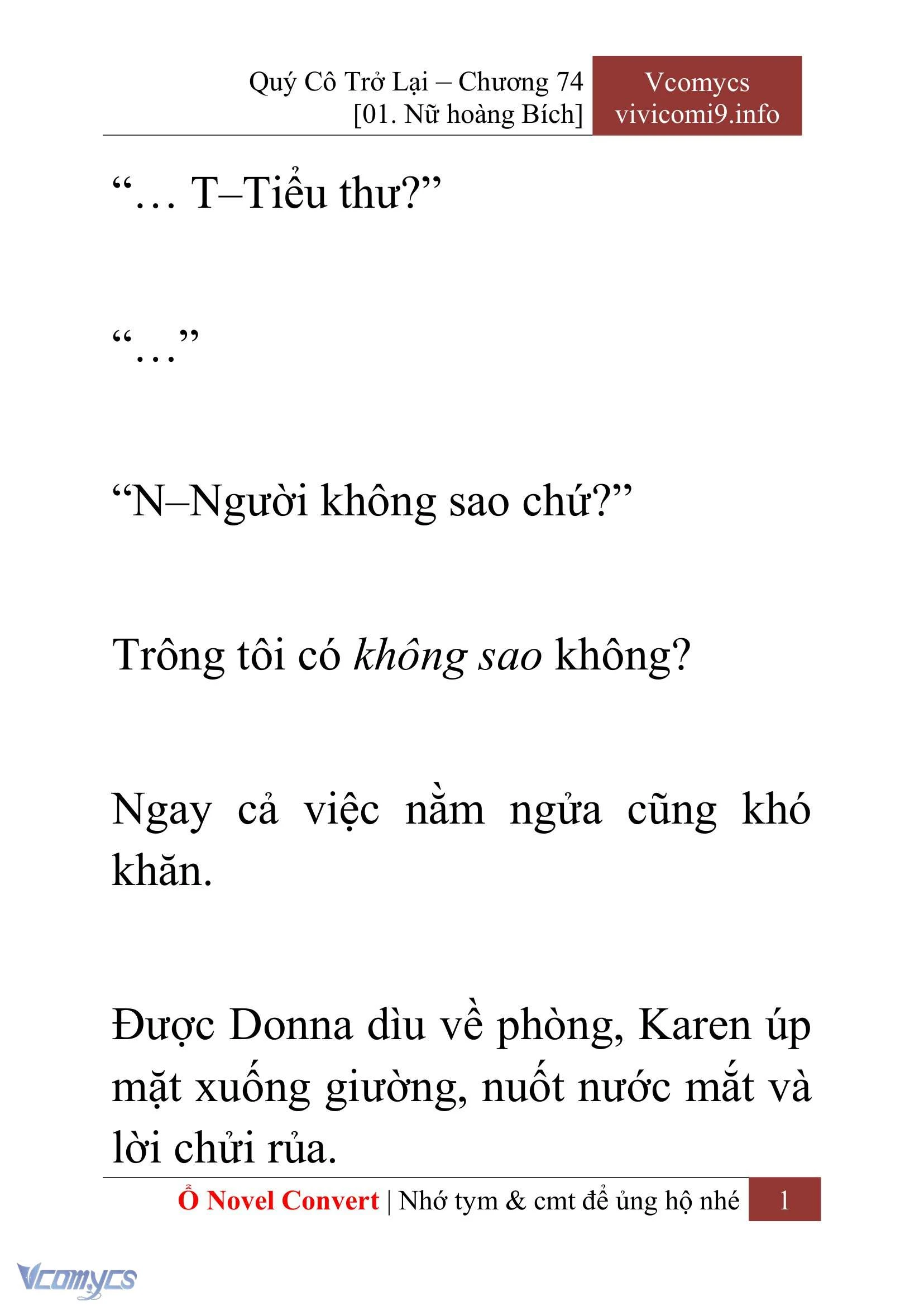 [Novel] Quý Cô Trở Lại Chapter  74 - 3