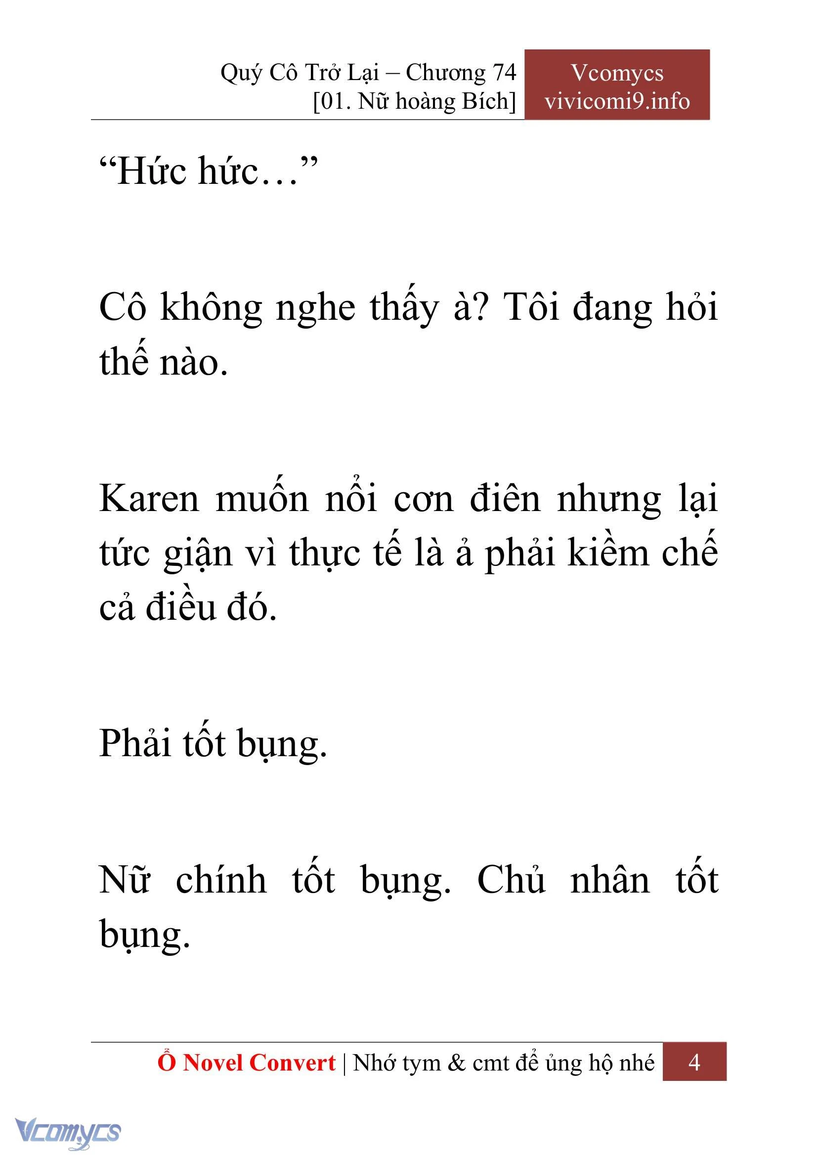 [Novel] Quý Cô Trở Lại Chapter  74 - 6