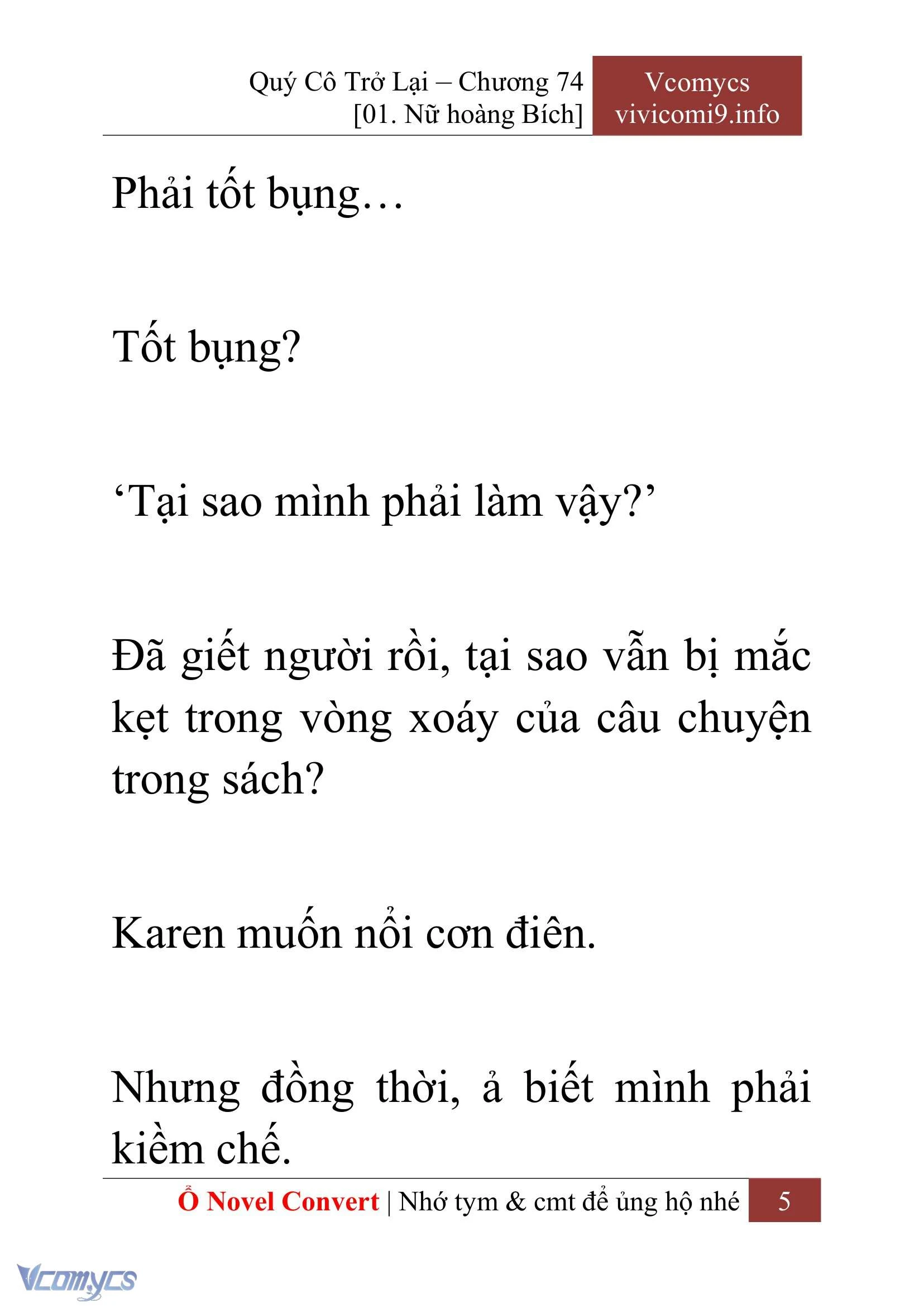 [Novel] Quý Cô Trở Lại Chapter  74 - 7