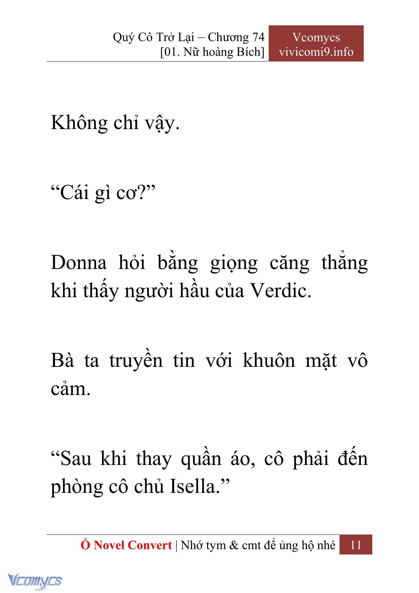 [Novel] Quý Cô Trở Lại Chapter  74 - 13