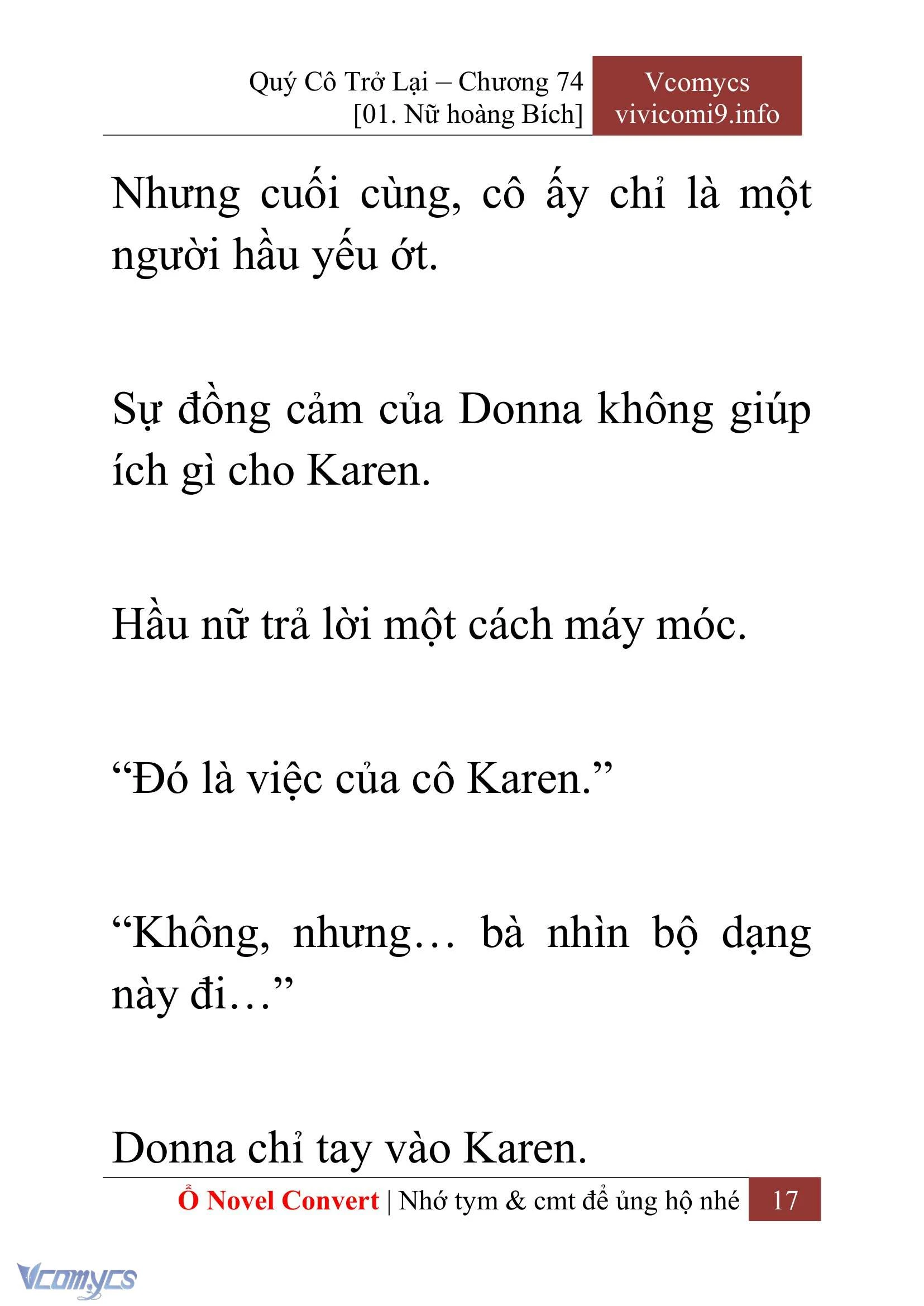 [Novel] Quý Cô Trở Lại Chapter  74 - 19