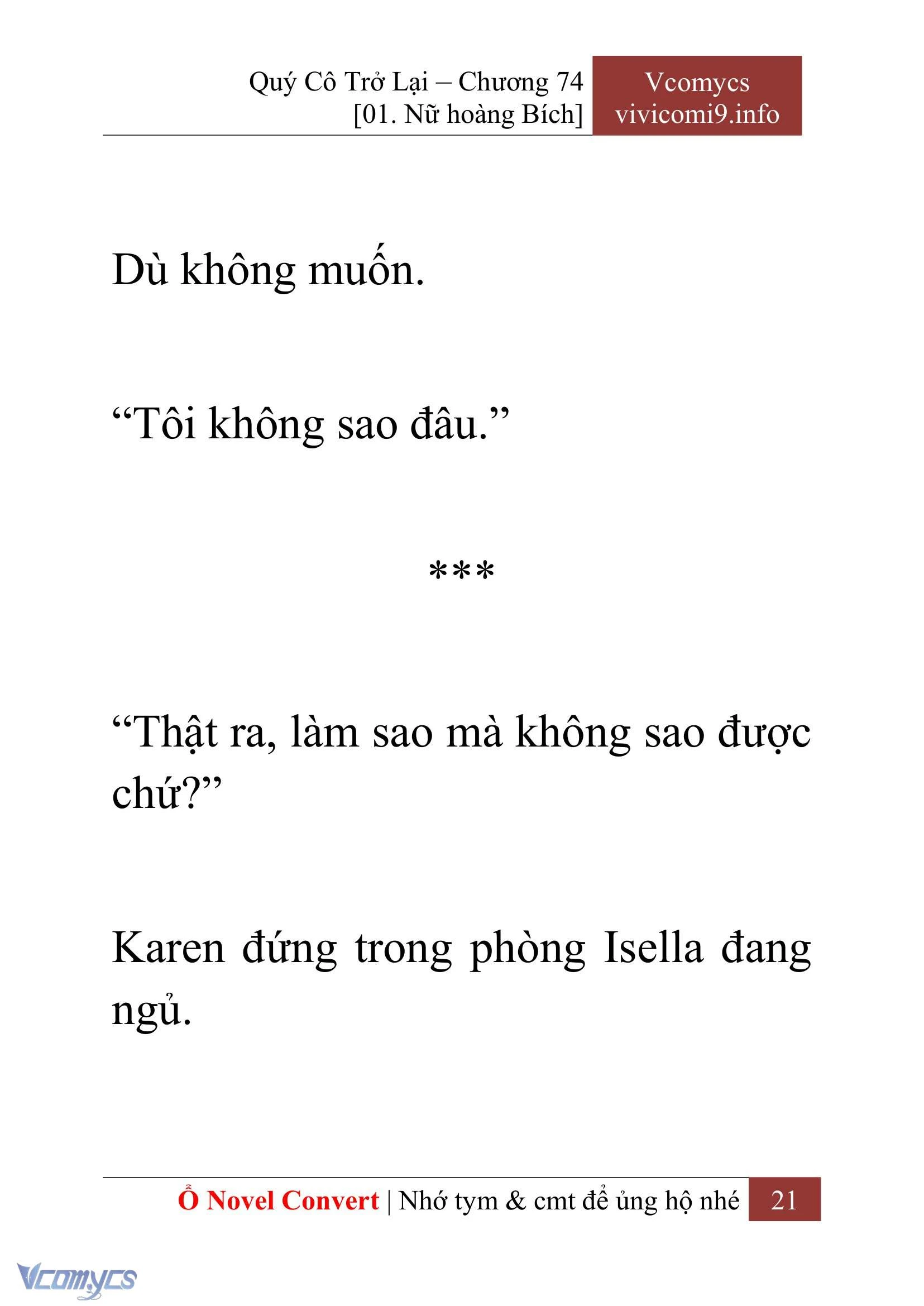 [Novel] Quý Cô Trở Lại Chapter  74 - 23