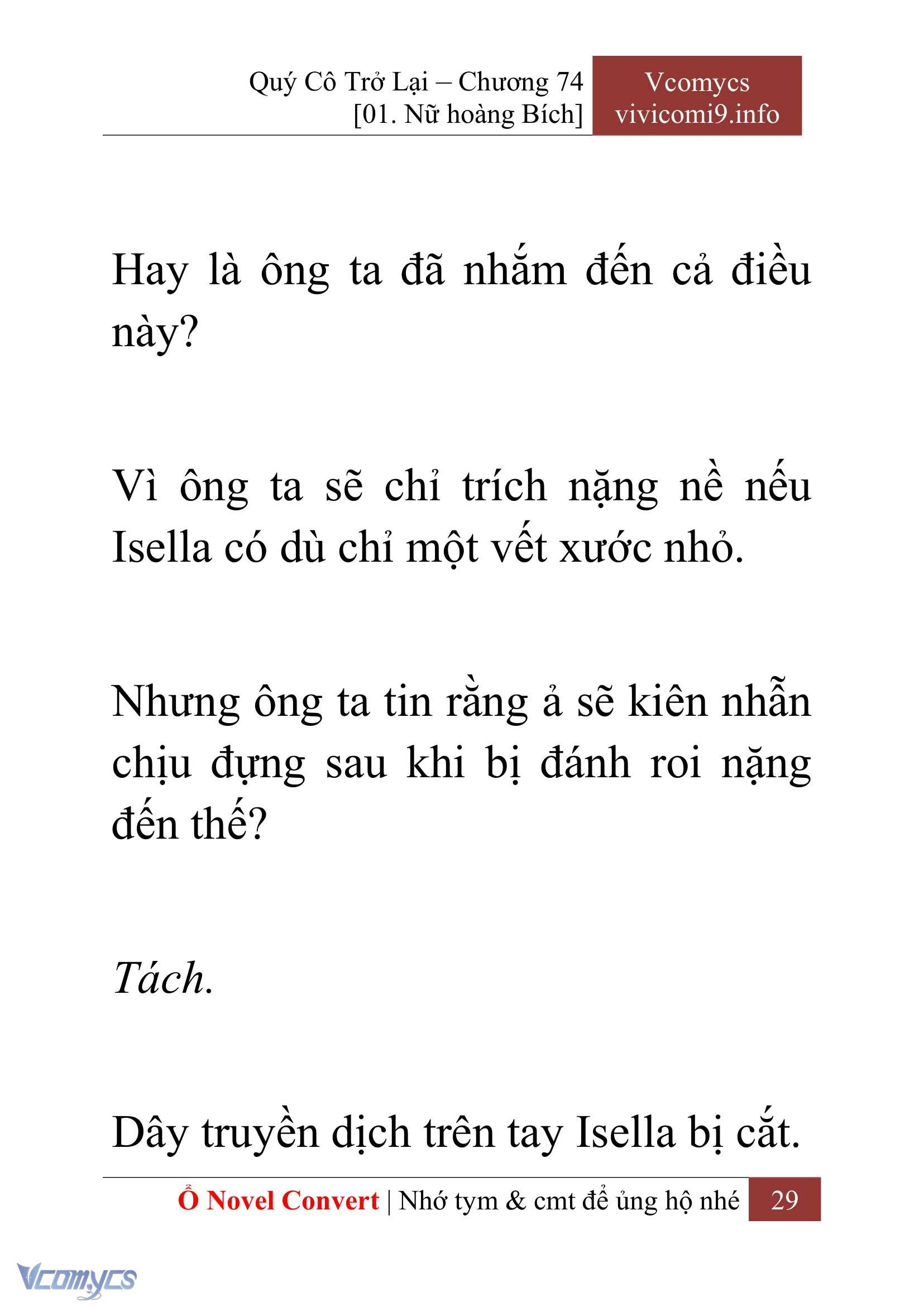 [Novel] Quý Cô Trở Lại Chapter  74 - 31