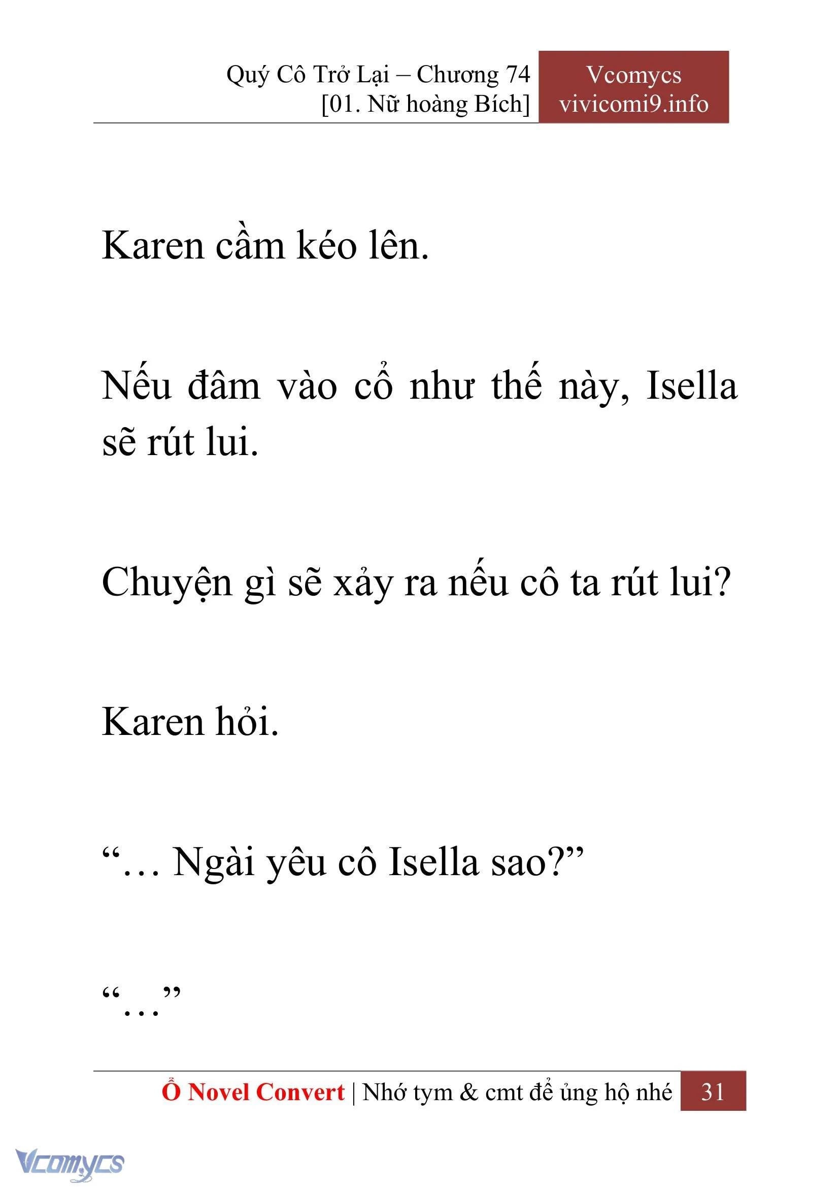 [Novel] Quý Cô Trở Lại Chapter  74 - 33