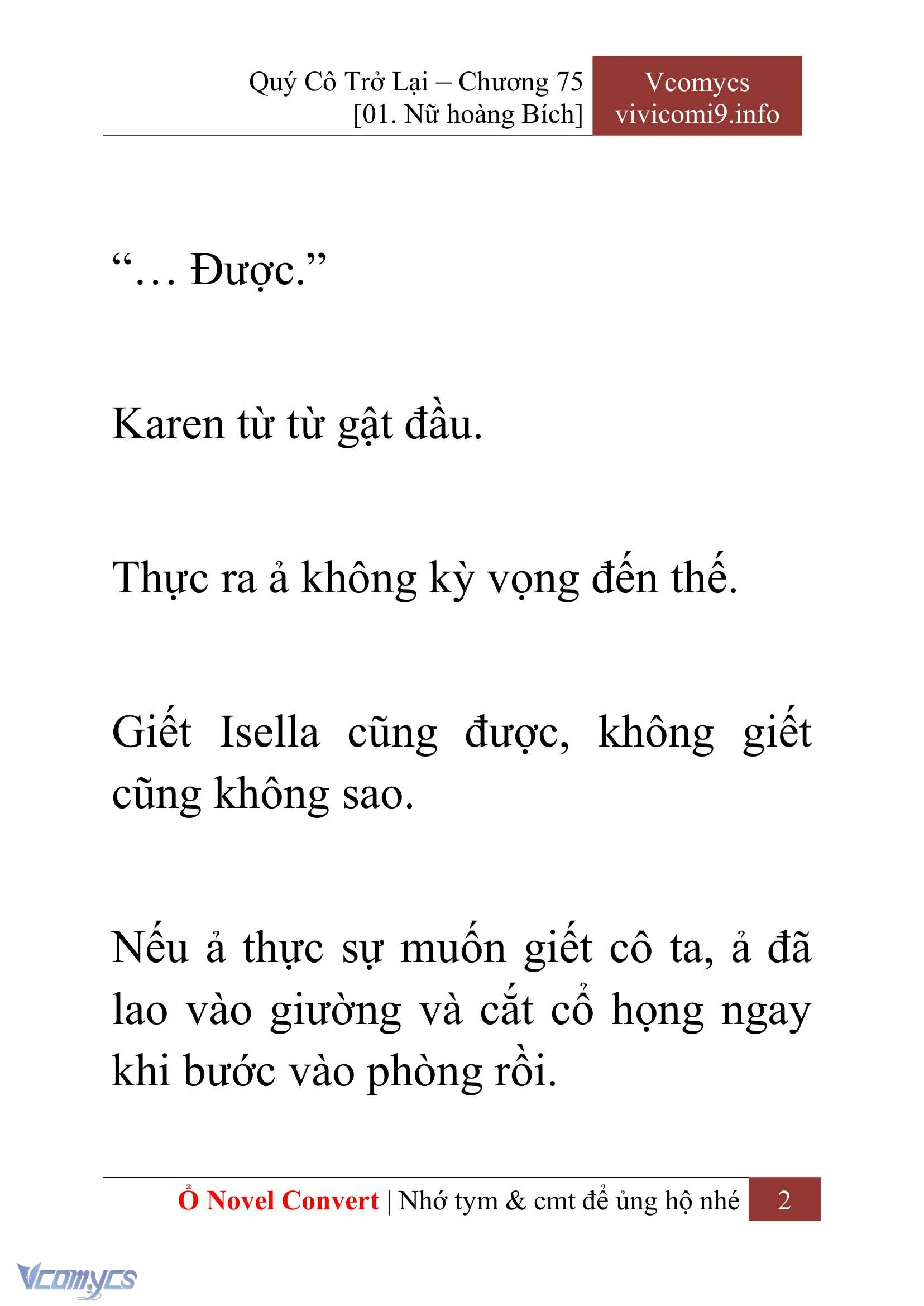 [Novel] Quý Cô Trở Lại Chapter  75 - 4