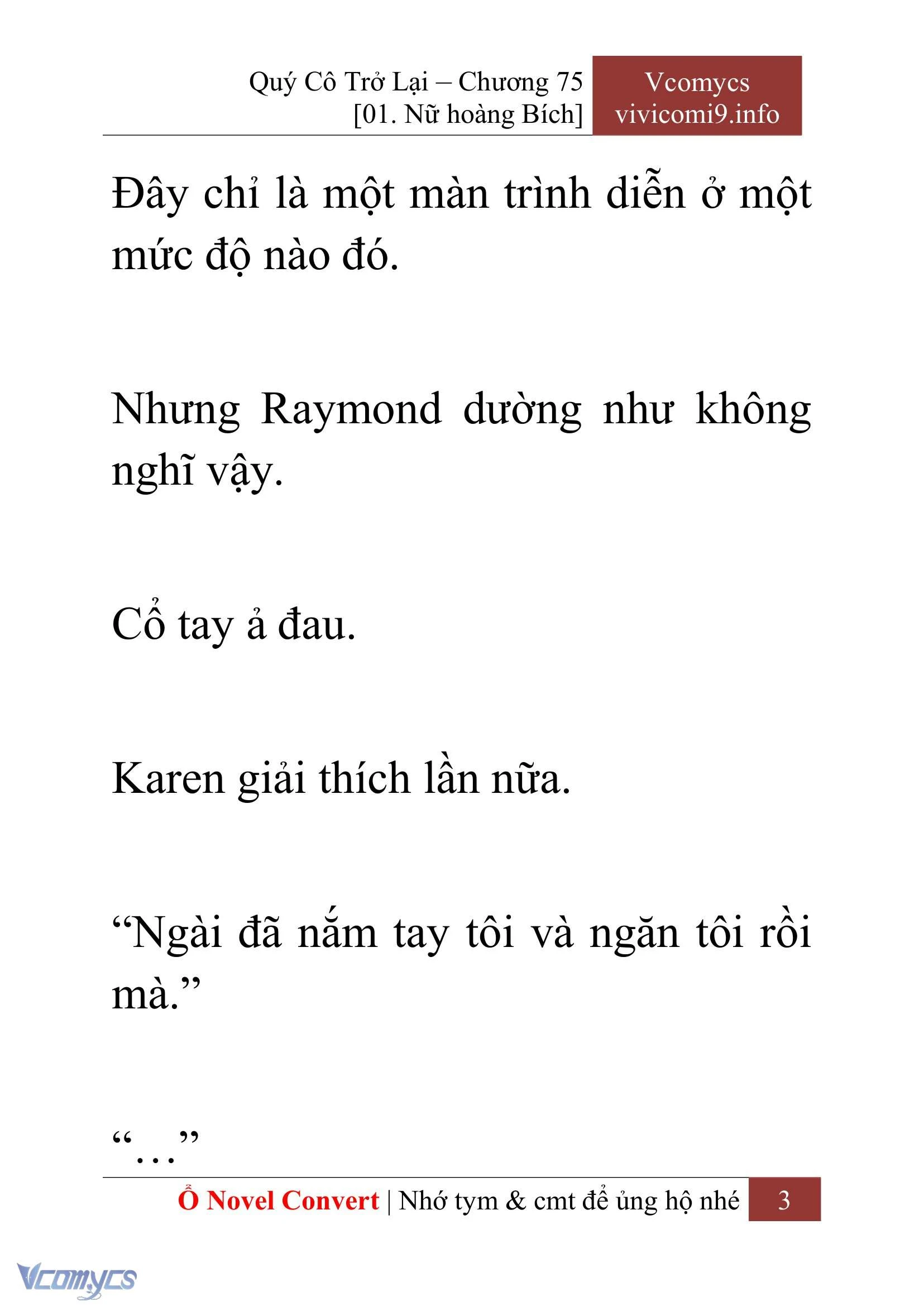 [Novel] Quý Cô Trở Lại Chapter  75 - 5