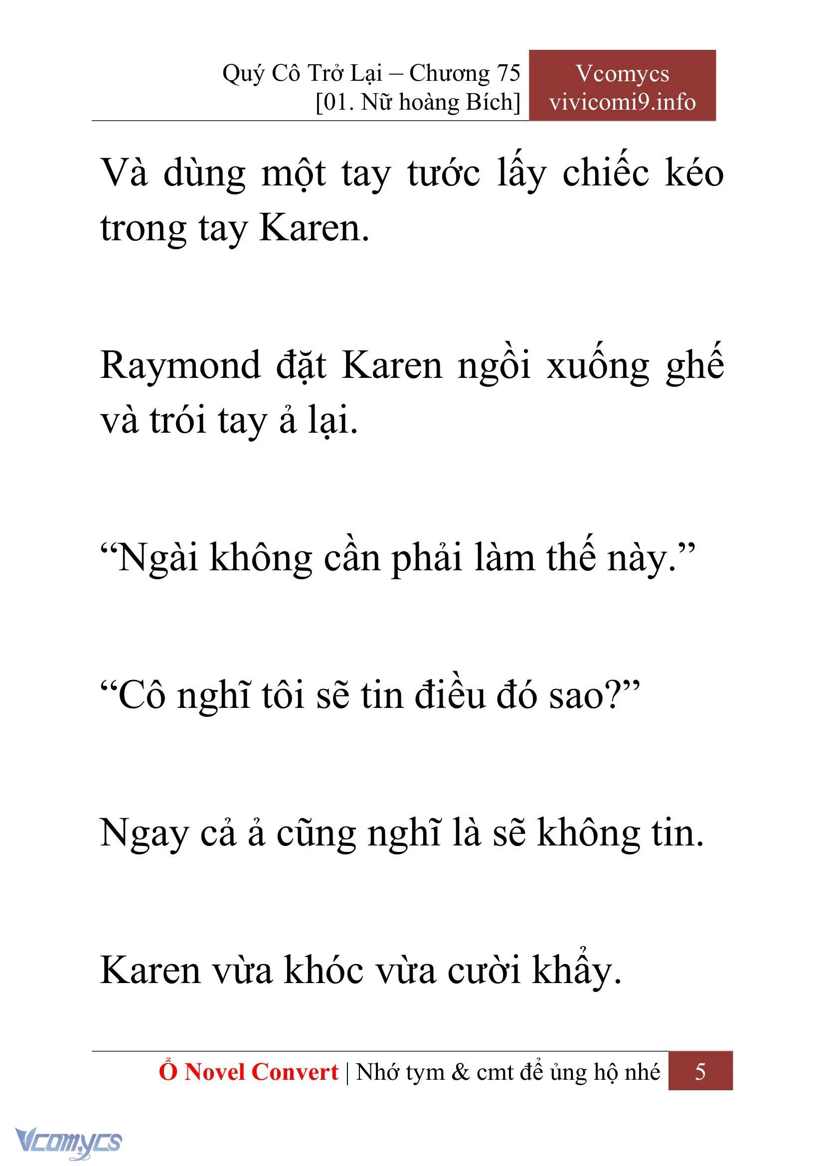 [Novel] Quý Cô Trở Lại Chapter  75 - 7