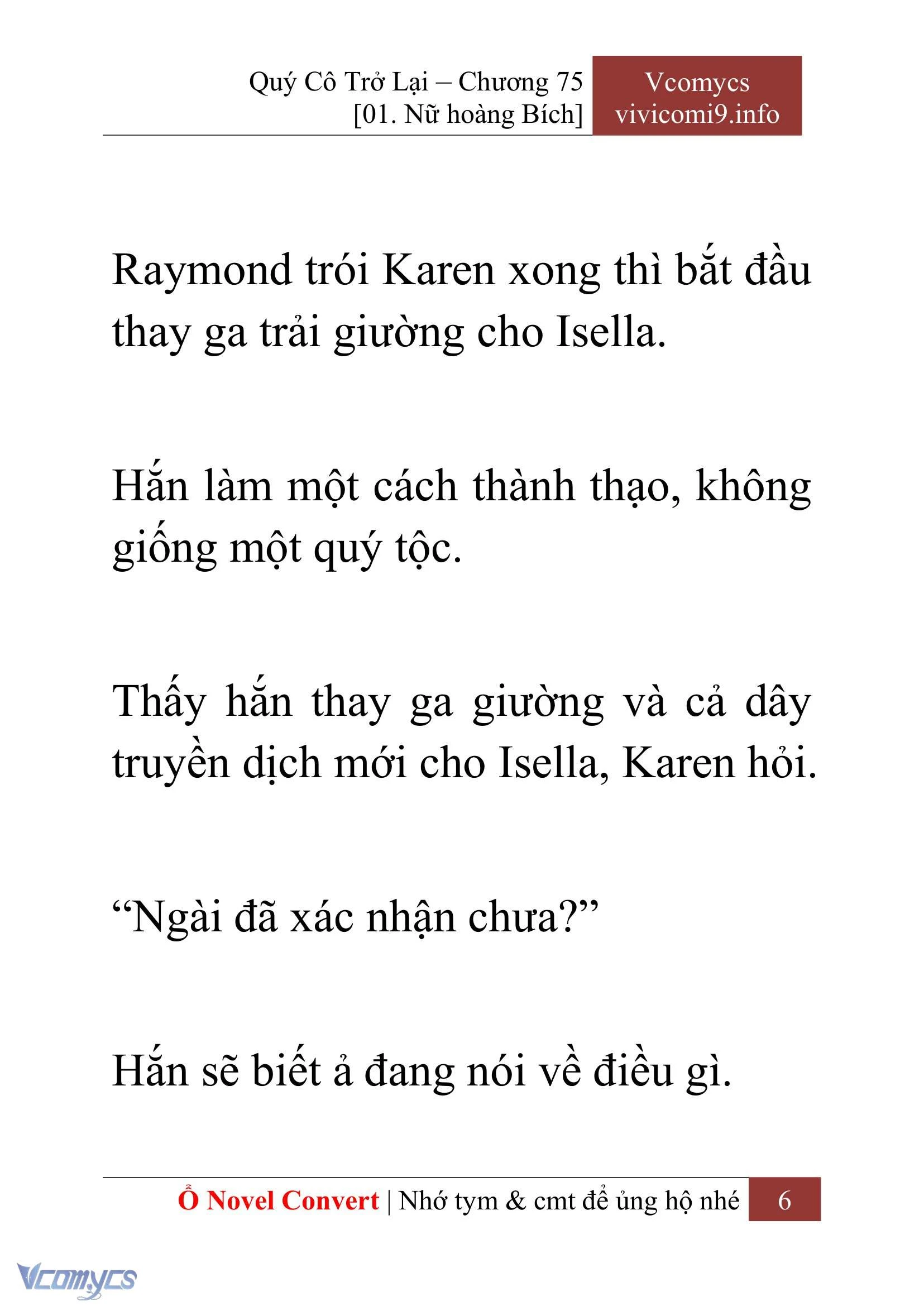 [Novel] Quý Cô Trở Lại Chapter  75 - 8