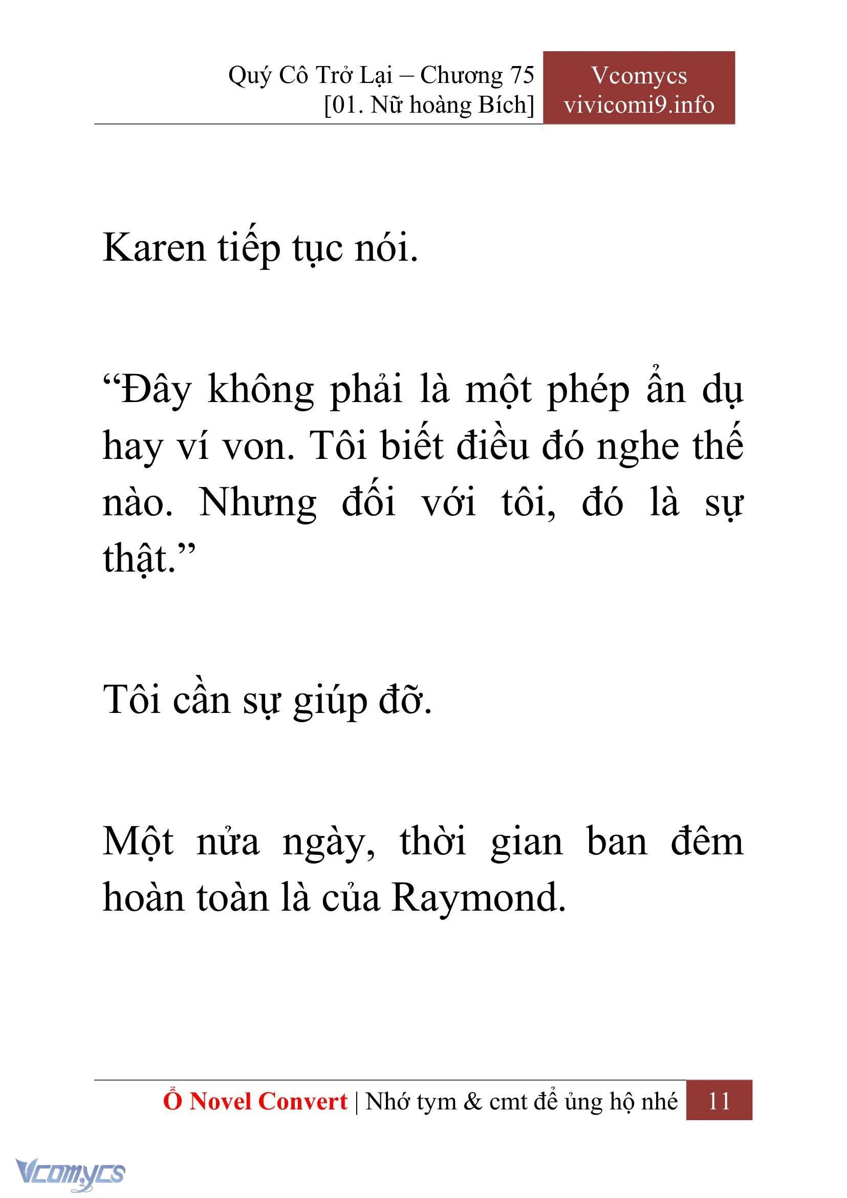 [Novel] Quý Cô Trở Lại Chapter  75 - 13