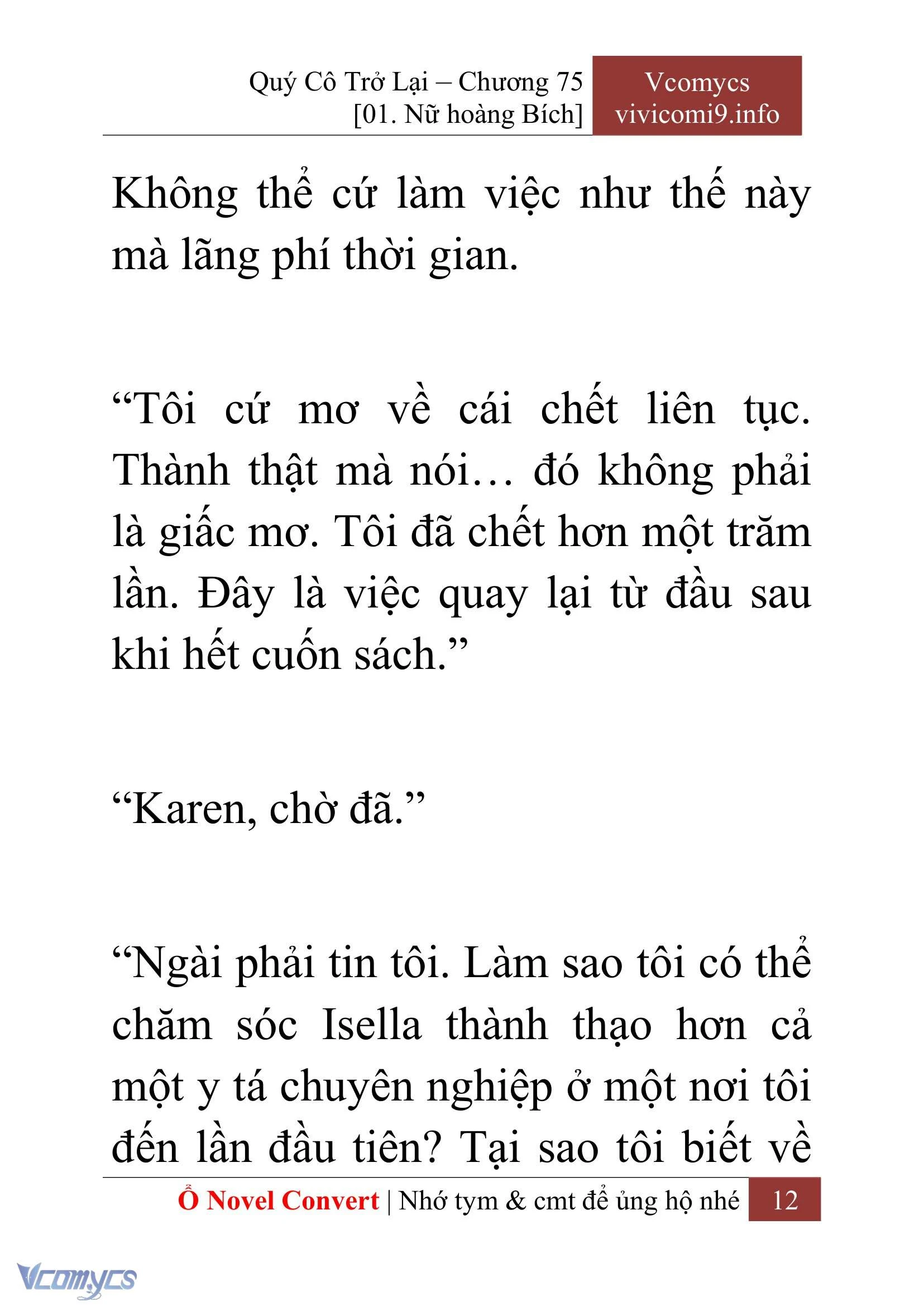 [Novel] Quý Cô Trở Lại Chapter  75 - 14
