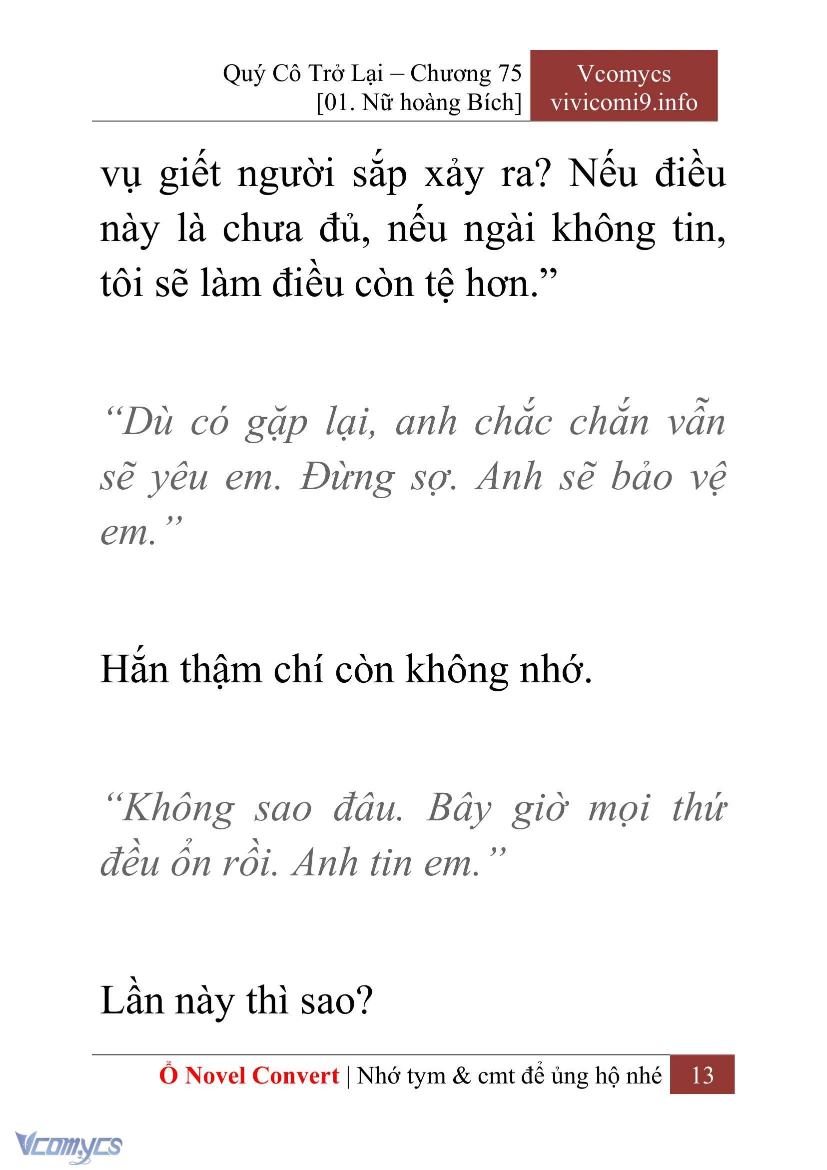 [Novel] Quý Cô Trở Lại Chapter  75 - 15
