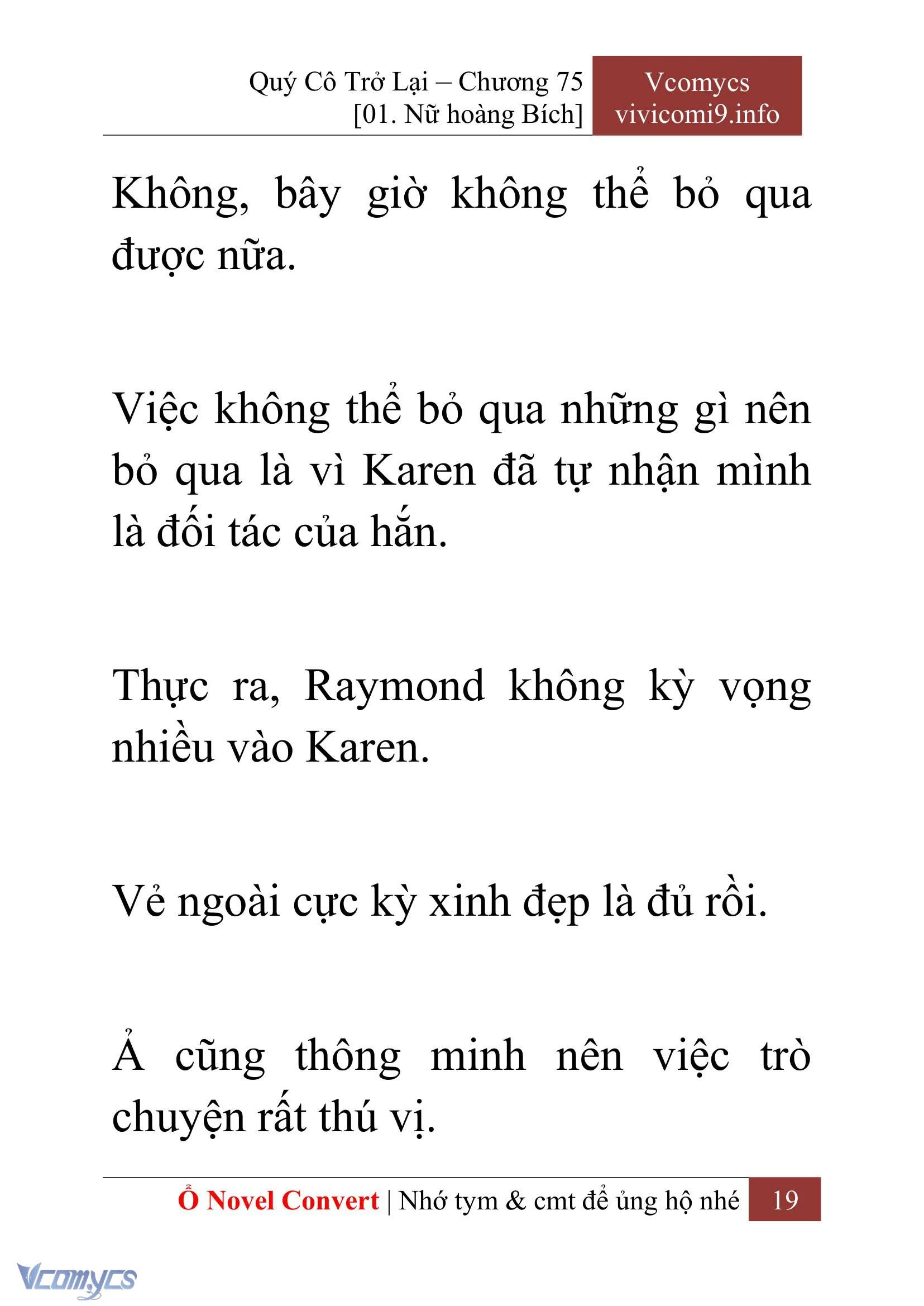 [Novel] Quý Cô Trở Lại Chapter  75 - 21
