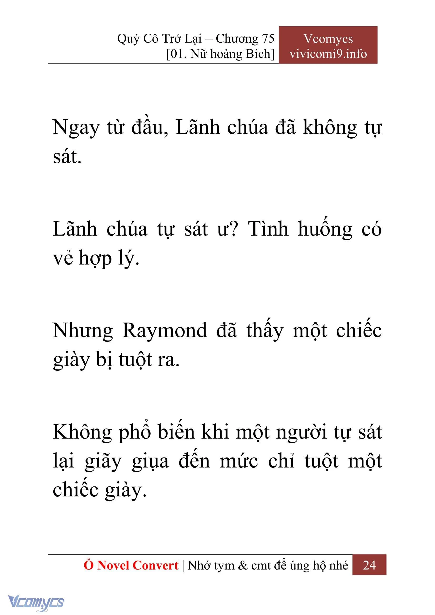 [Novel] Quý Cô Trở Lại Chapter  75 - 26