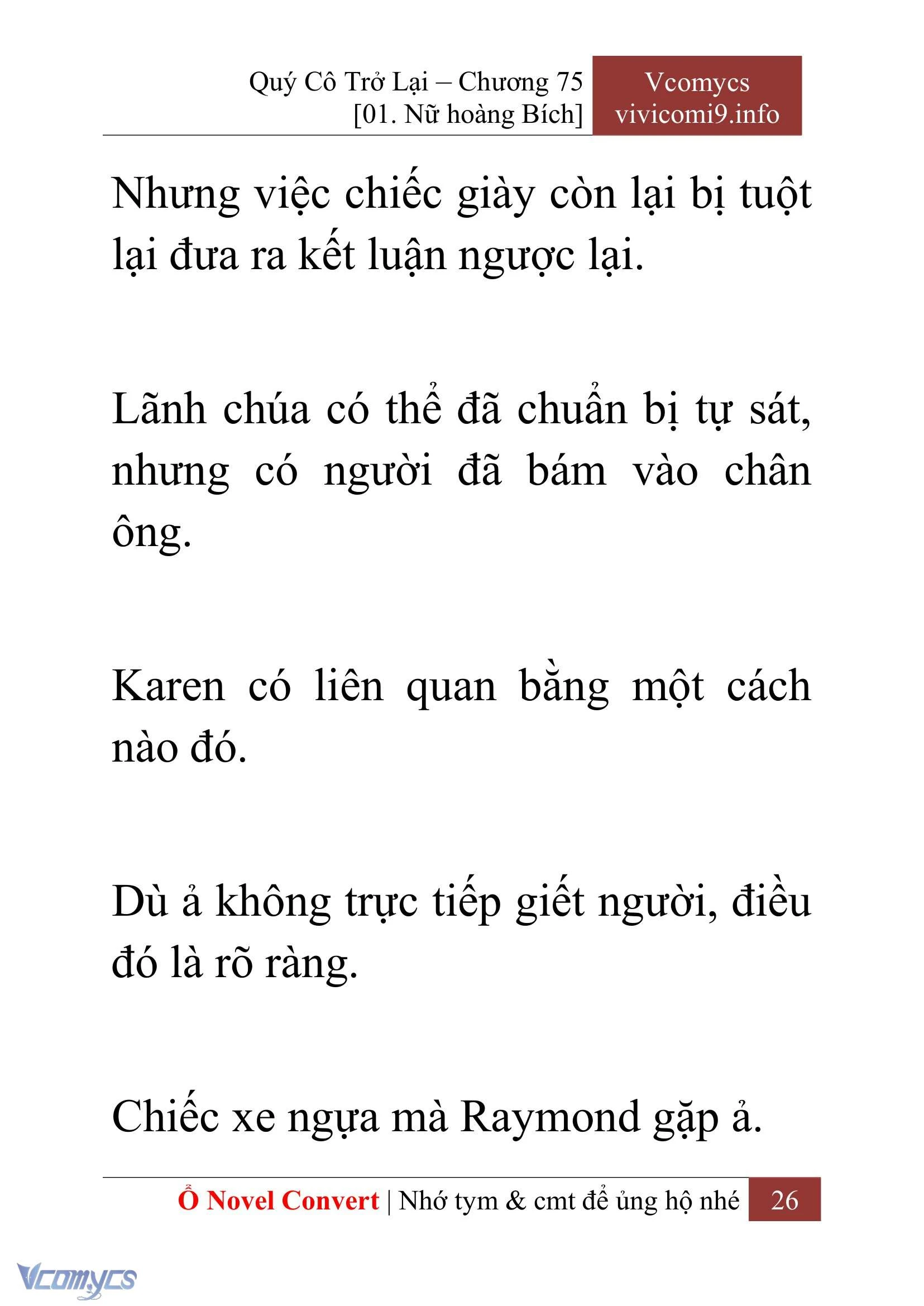[Novel] Quý Cô Trở Lại Chapter  75 - 28