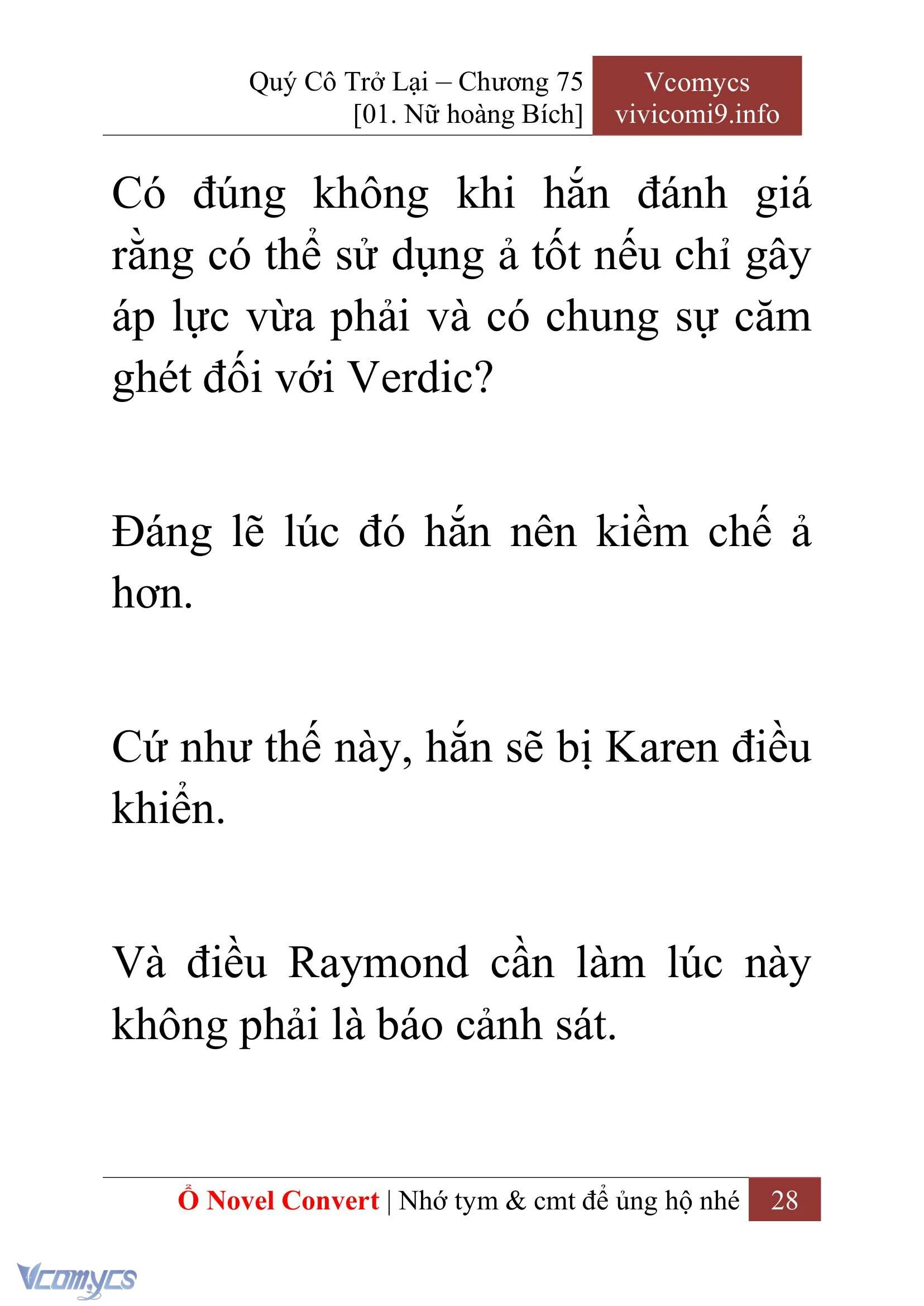 [Novel] Quý Cô Trở Lại Chapter  75 - 30