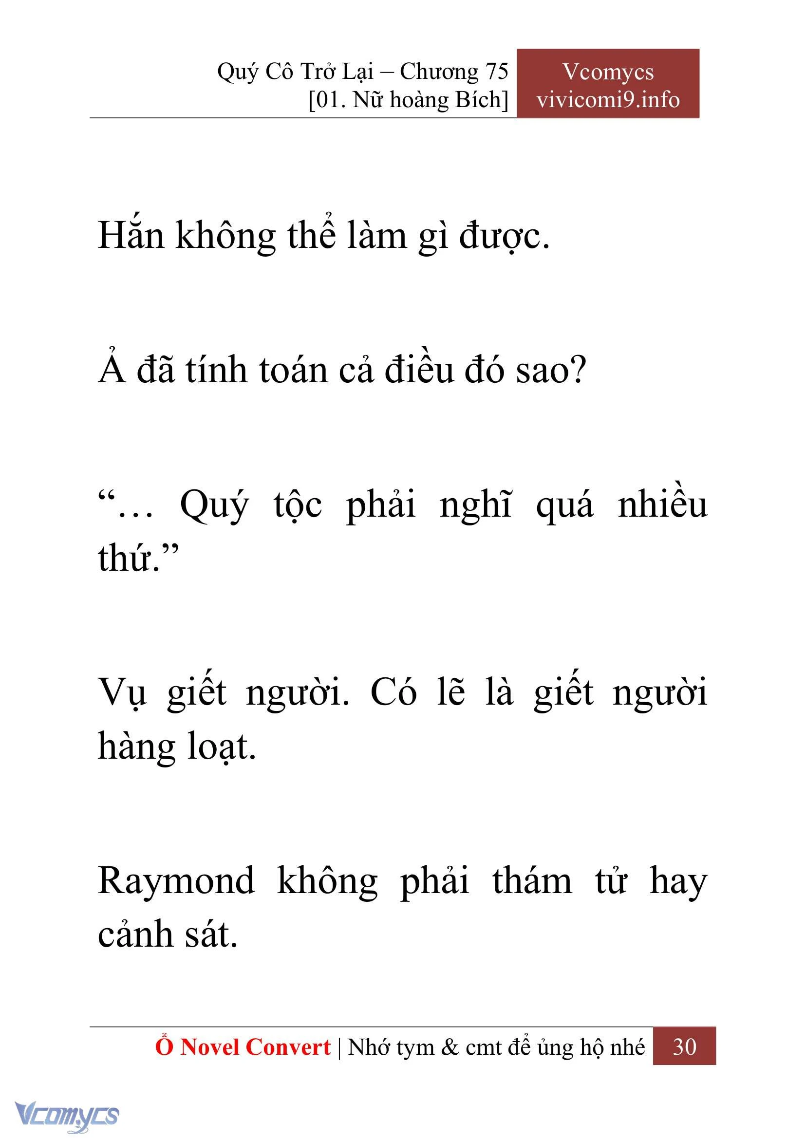 [Novel] Quý Cô Trở Lại Chapter  75 - 32