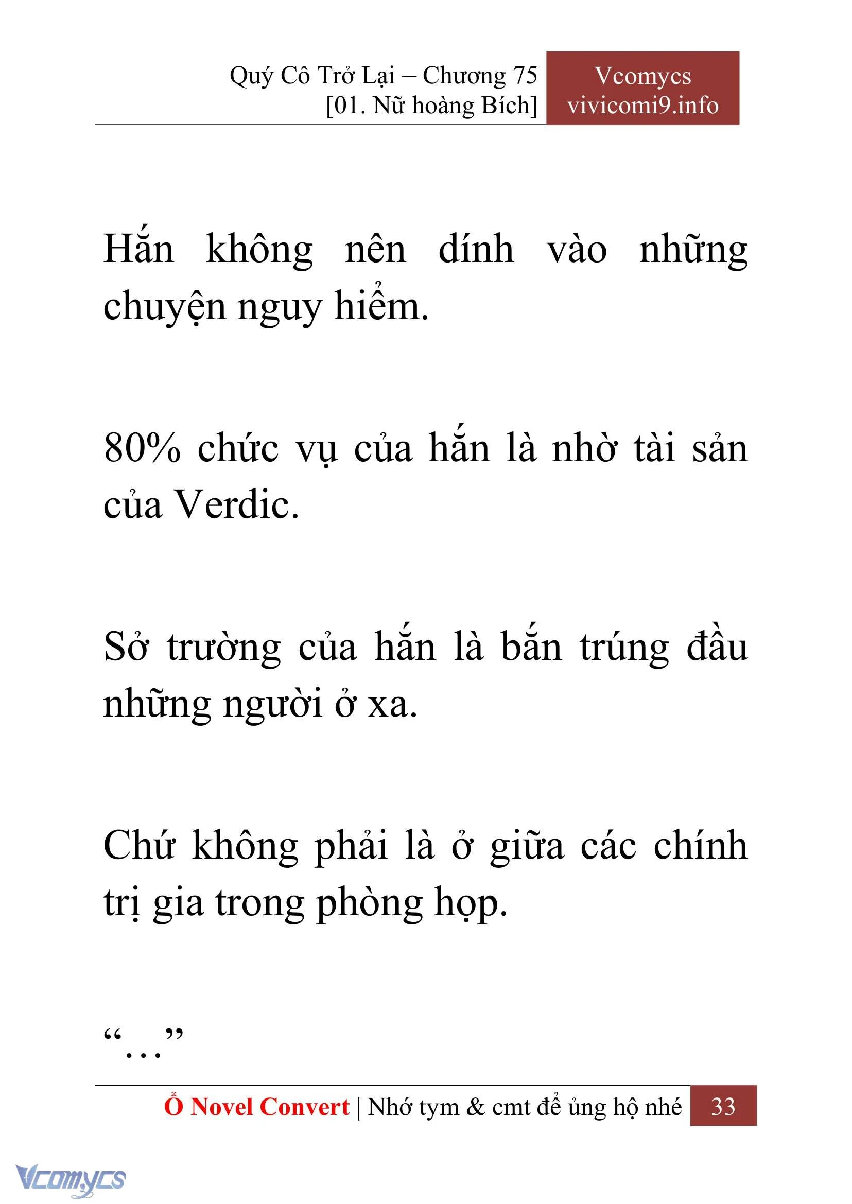 [Novel] Quý Cô Trở Lại Chapter  75 - 35