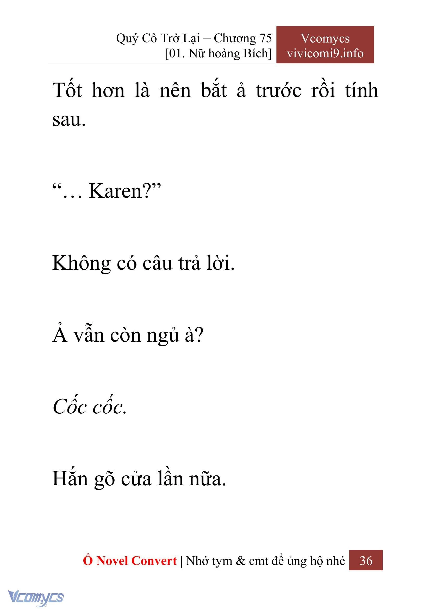 [Novel] Quý Cô Trở Lại Chapter  75 - 38